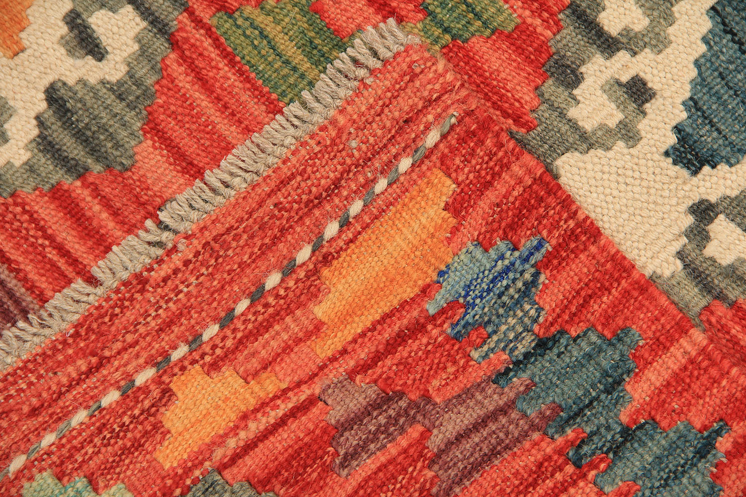 3' X 8'  Multy Handmade Veggie Dye Kilim Rug Runner