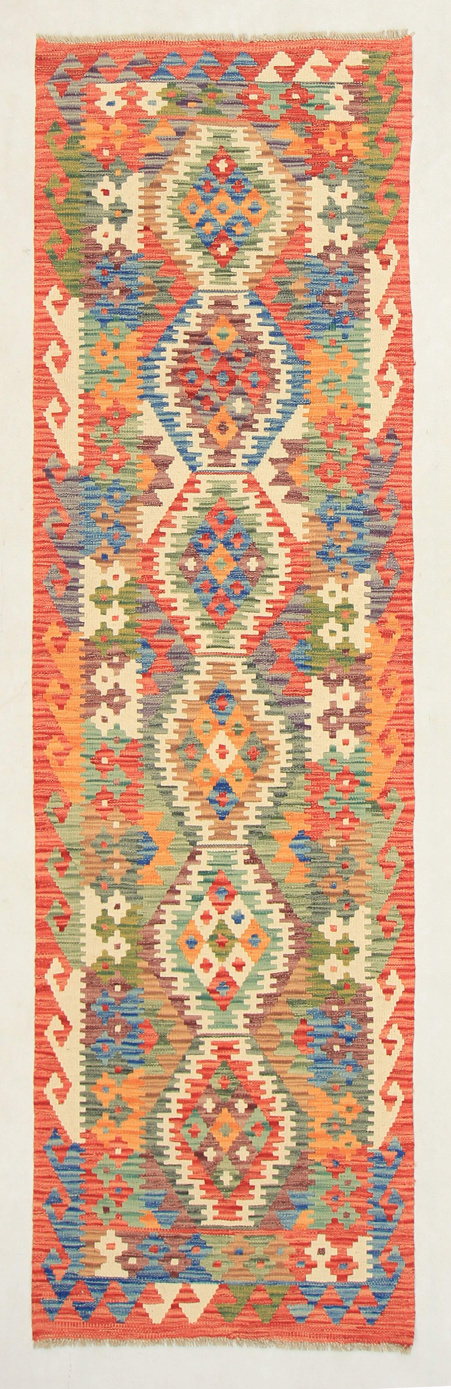 2' 6" x 8'  Multy Handmade Veggie Dye Kilim Rug Runner