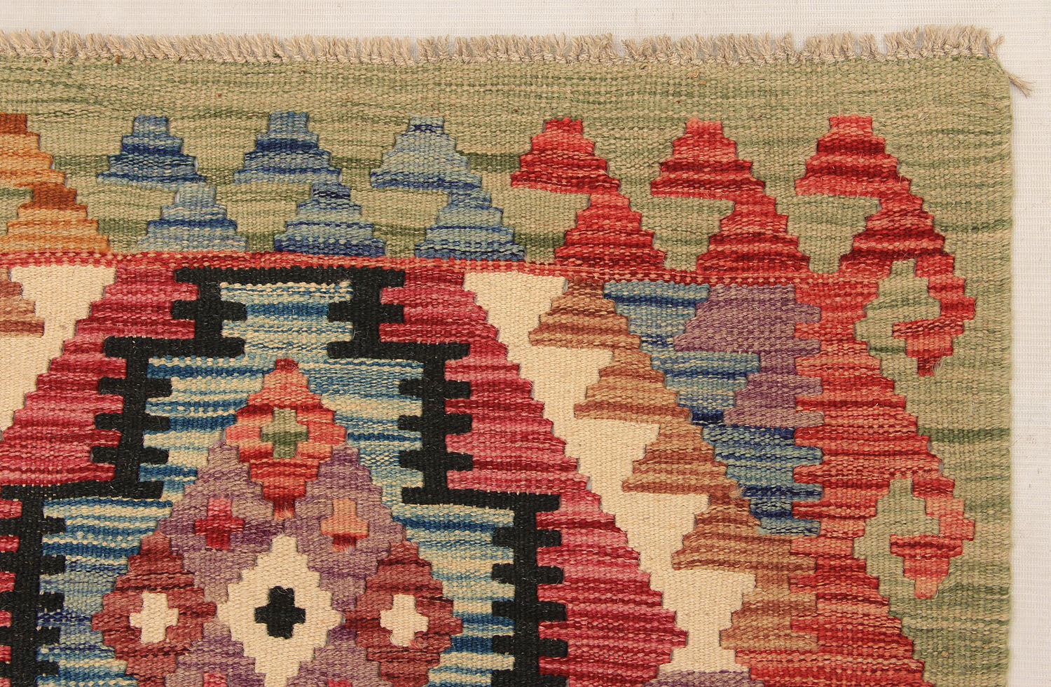 2' 6" x 8'  Multy Handmade Veggie Dye Kilim Rug Runner