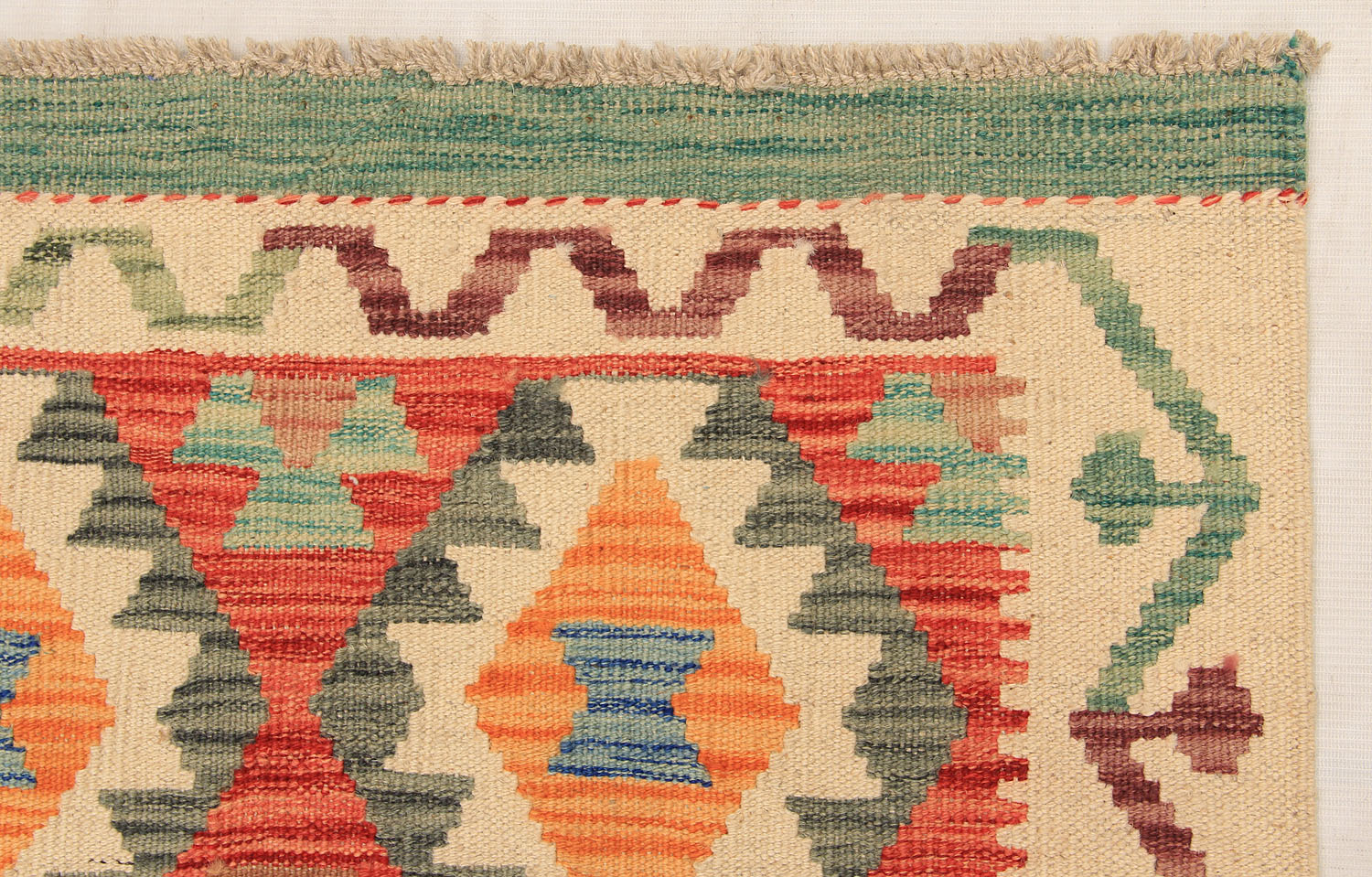3' X 8'  Multy Handmade Veggie Dye Kilim Rug Runner