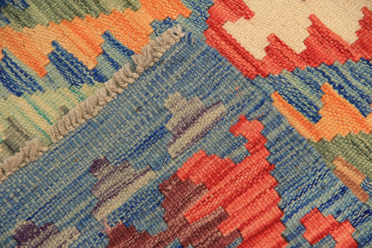3' X 8'  Multy Handmade Veggie Dye Kilim Rug Runner