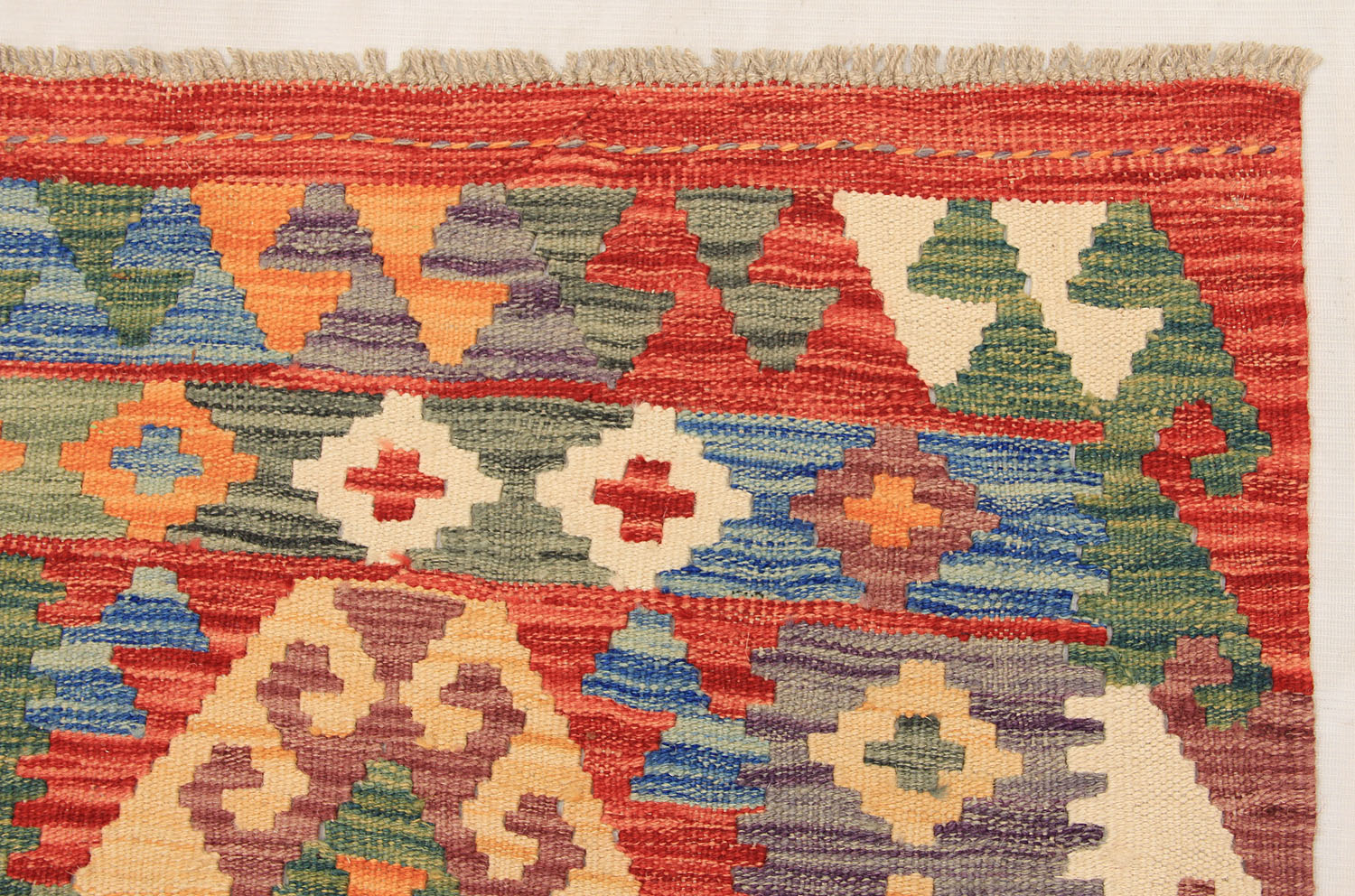 3' X 8'  Multy Handmade Veggie Dye Kilim Rug Runner