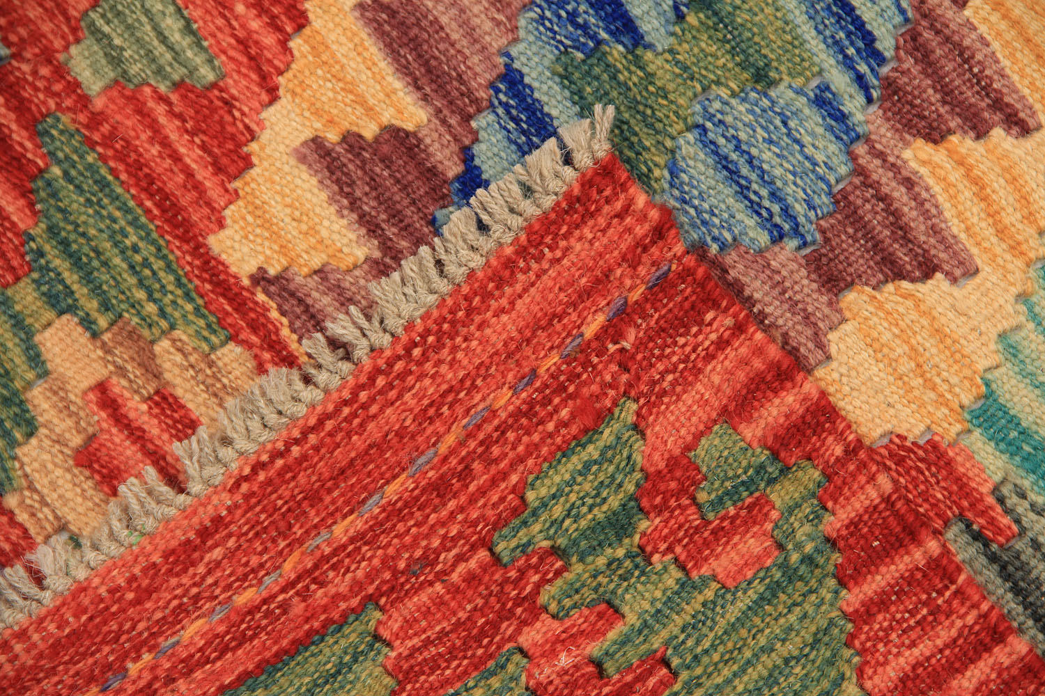 3' X 8'  Multy Handmade Veggie Dye Kilim Rug Runner