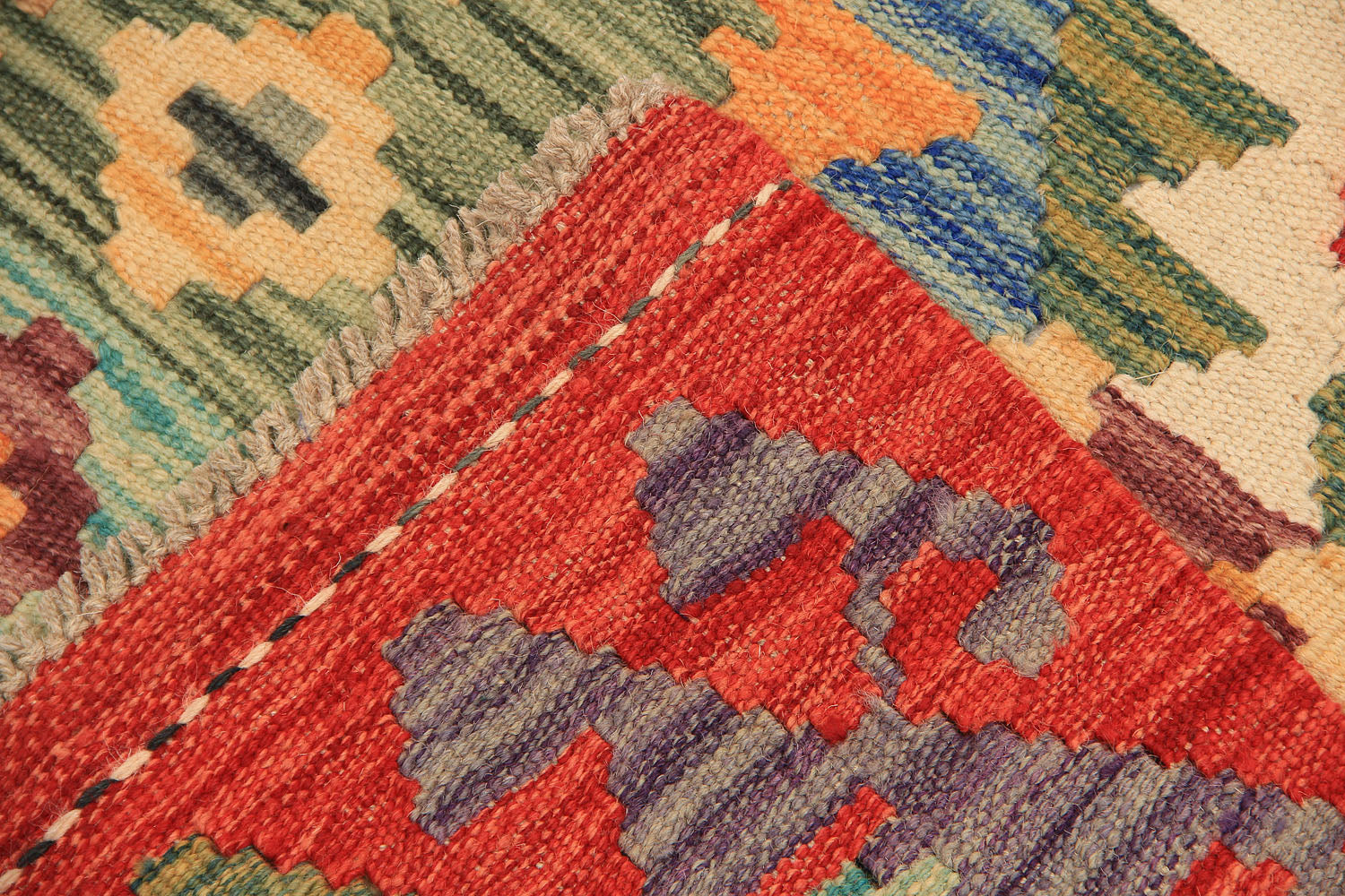 3' X 8'  Multy Handmade Veggie Dye Kilim Rug Runner