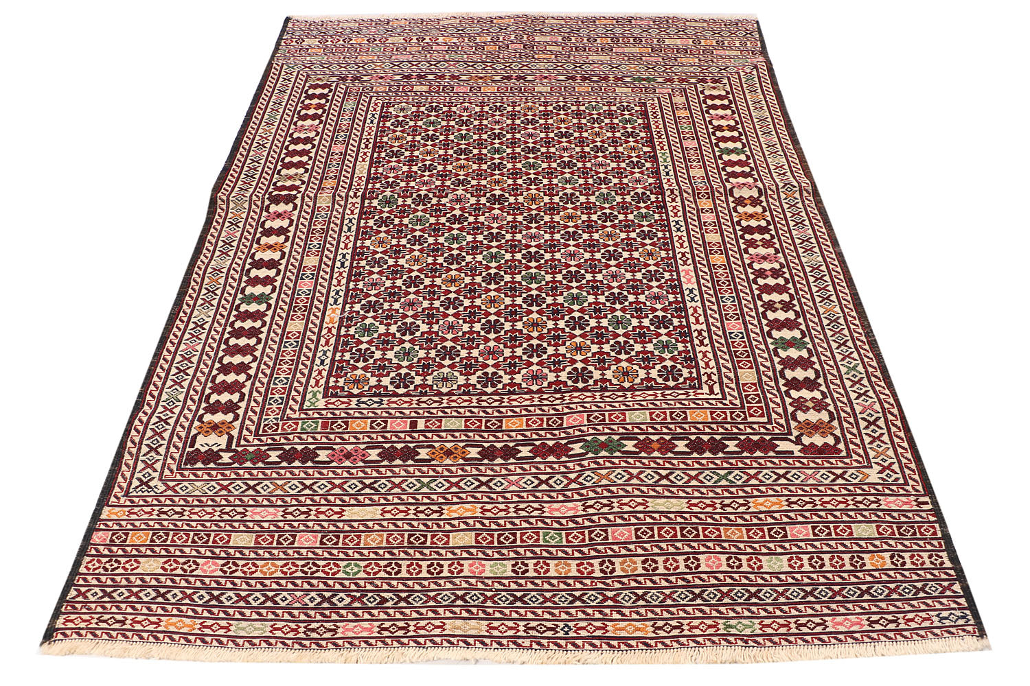 3' x 5'  L.brown Handmade Biljik Maliki Kilim Wool Rug Rectangular
