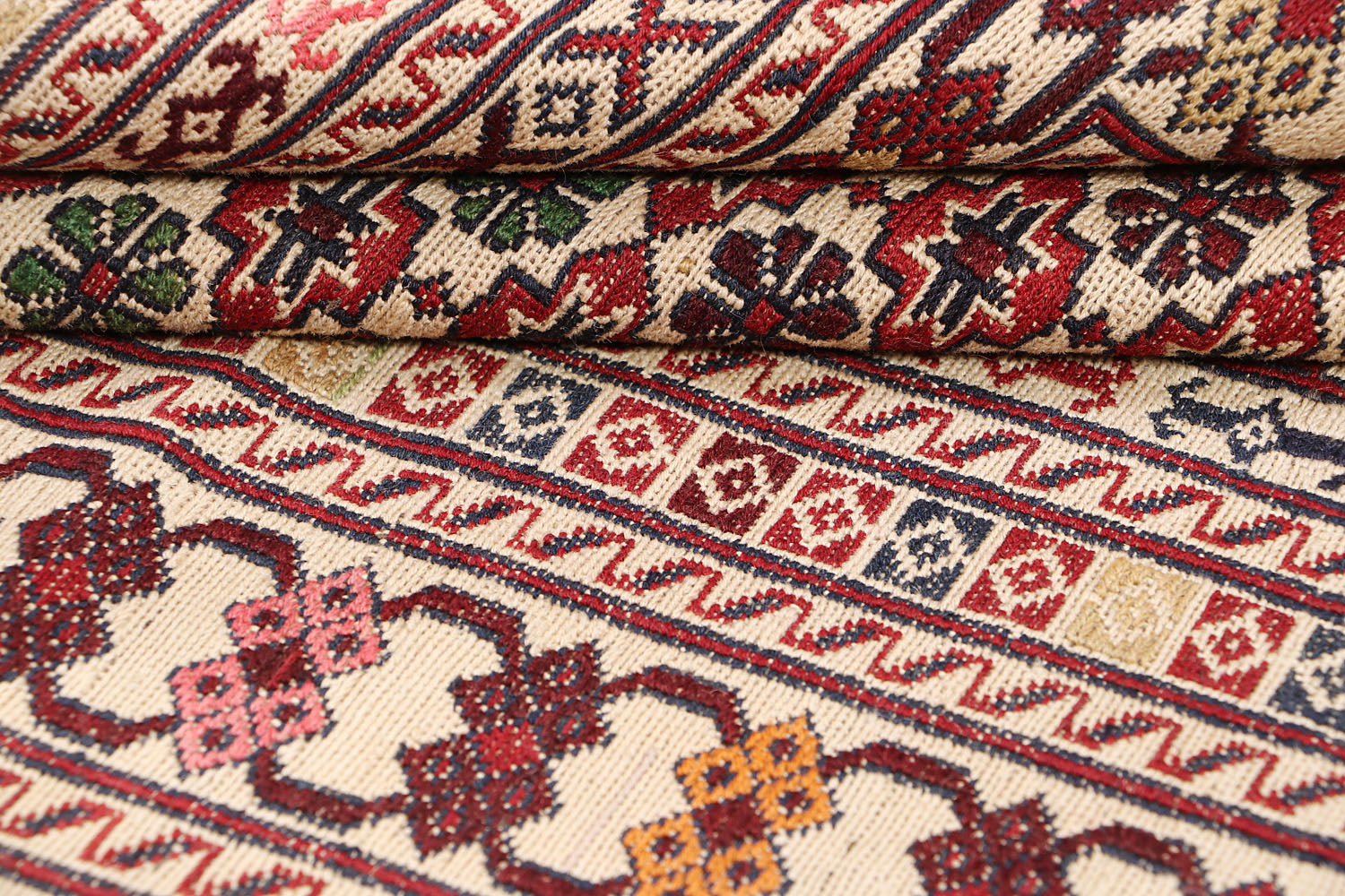 3' x 5'  L.brown Handmade Biljik Maliki Kilim Wool Rug Rectangular