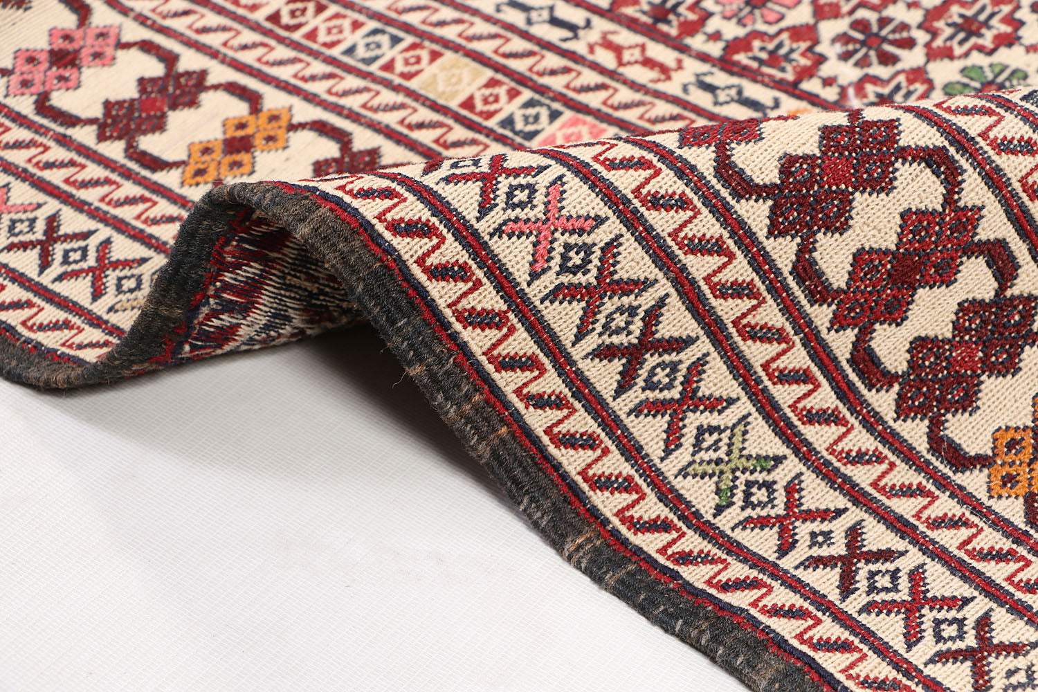 3' x 5'  L.brown Handmade Biljik Maliki Kilim Wool Rug Rectangular