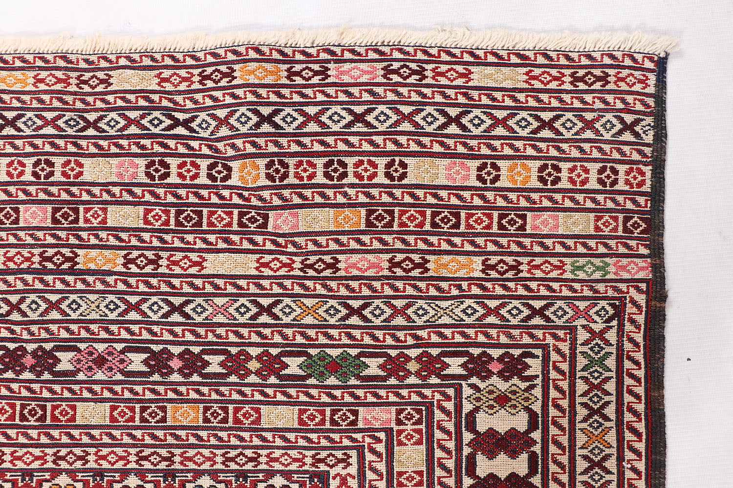 3' x 5'  L.brown Handmade Biljik Maliki Kilim Wool Rug Rectangular