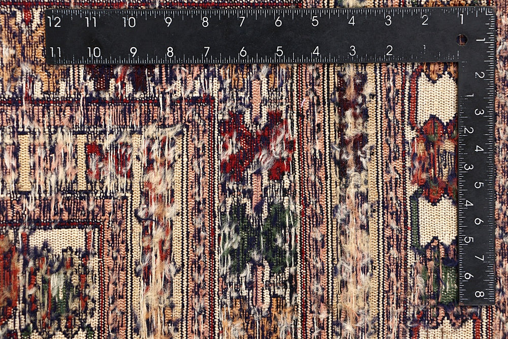 4' 6" x 6' 6  L.brown Handmade Biljik Maliki Kilim Wool Rug Rectangular