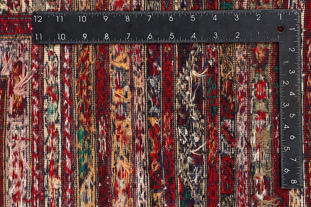 4' 6" x 6' 6  Multy Handmade Biljik Maliki Kilim Wool Rug Rectangular