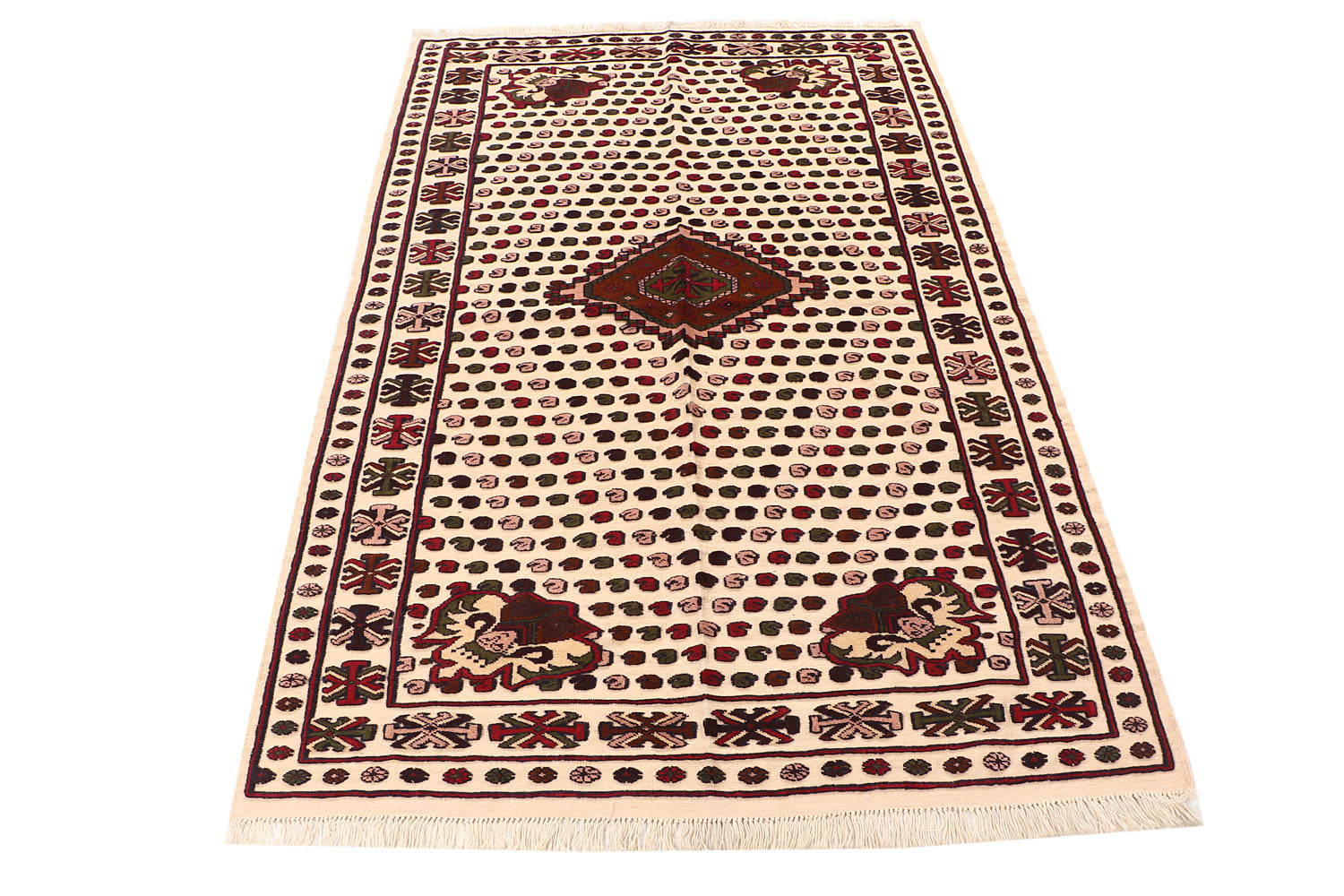 Handmade Herati Gul Afghan Rug