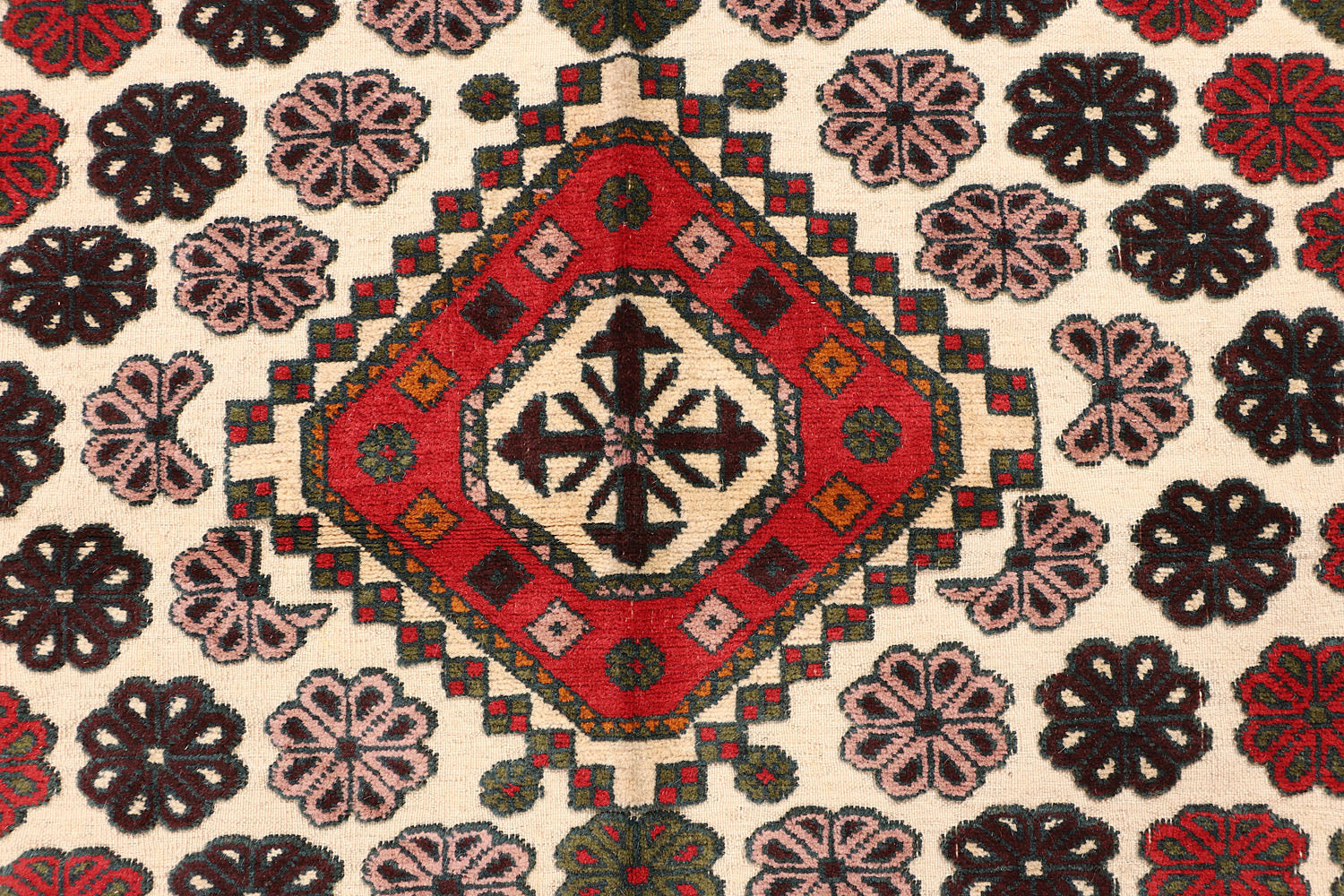 Handmade Herati Gul Afghan Rug
