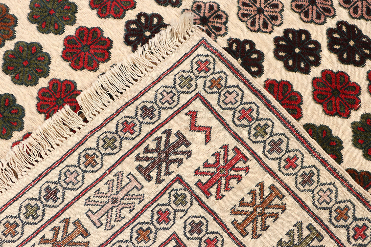 Handmade Herati Gul Afghan Rug