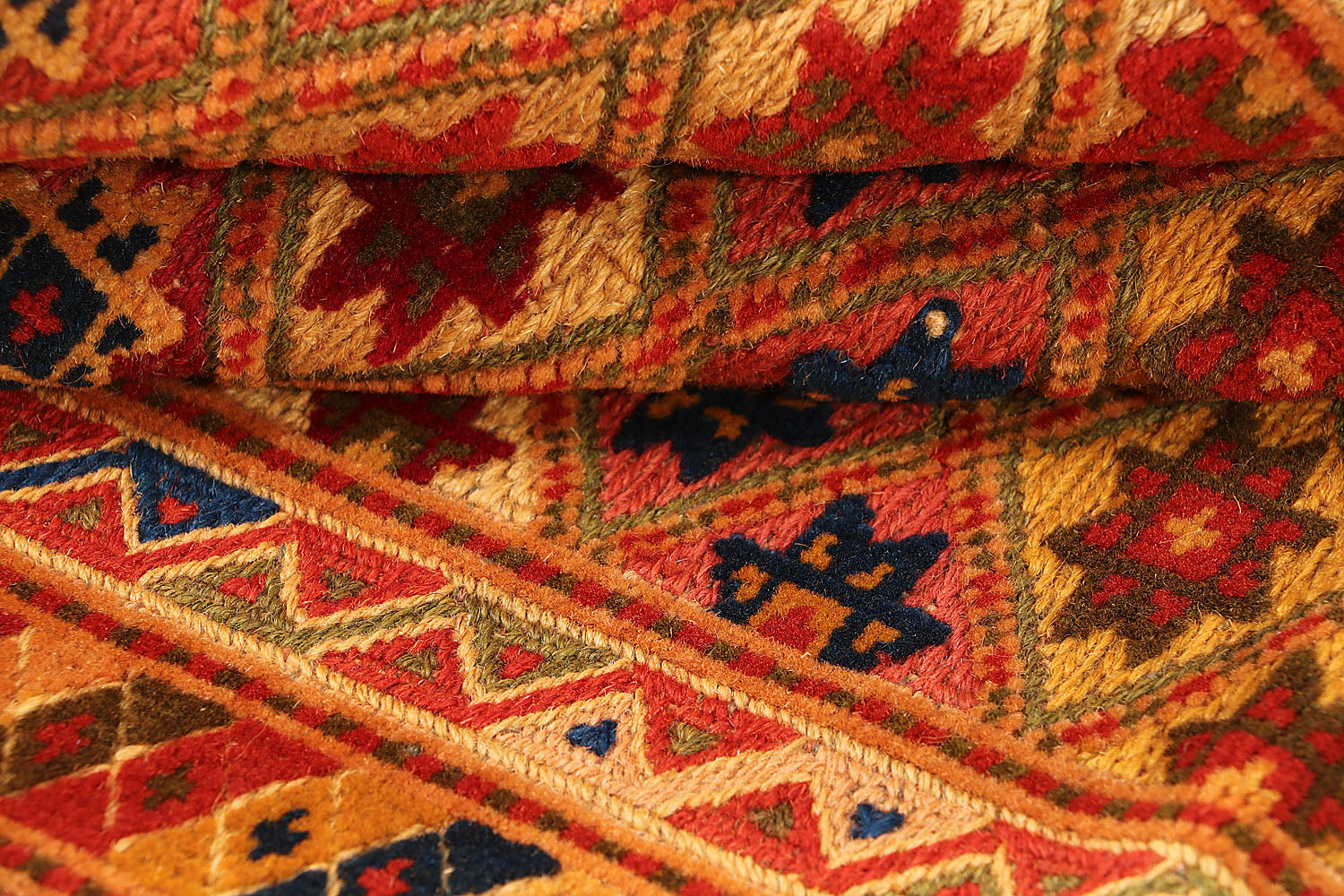 2' 6" x 4'  Multy Handmade Nakhunak Afghan Rug Rectangular