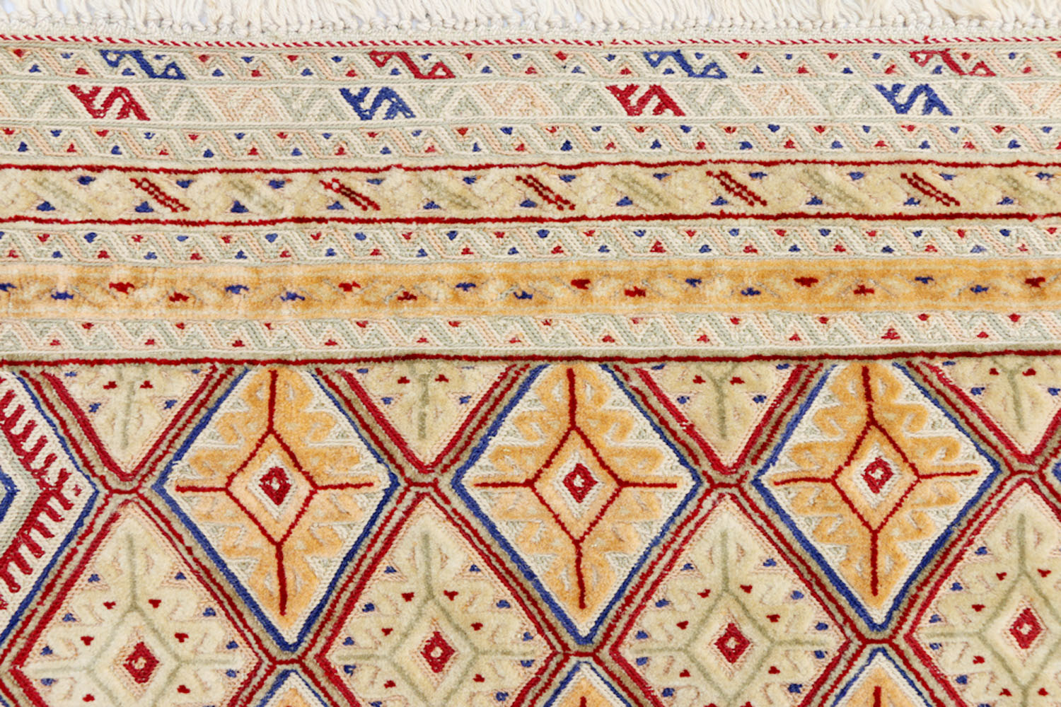 3' X 4'  L.brown Handmade Nakhunak Afghan Rug Rectangular