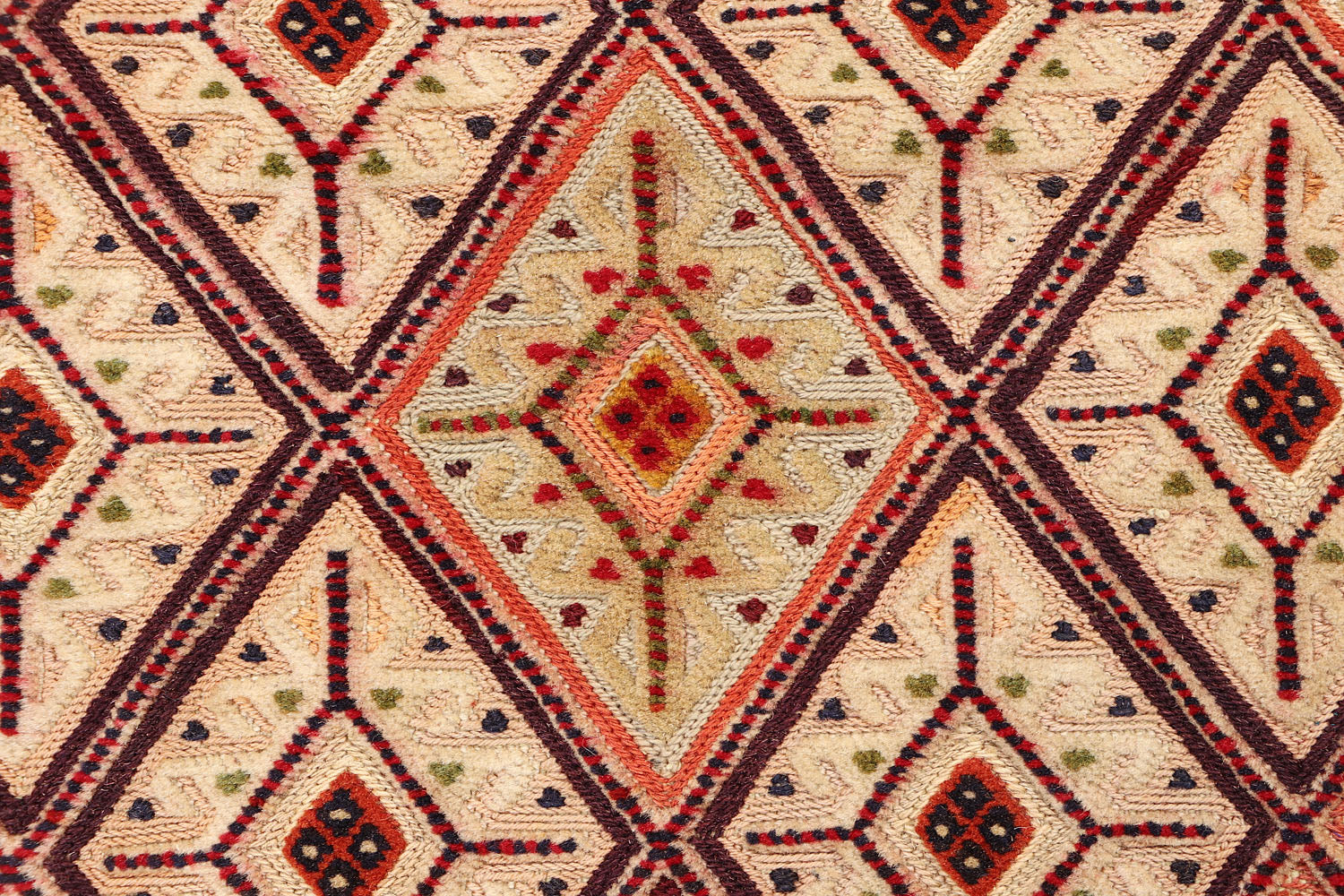 3' X 4'  L.brown Handmade Nakhunak Afghan Rug Rectangular