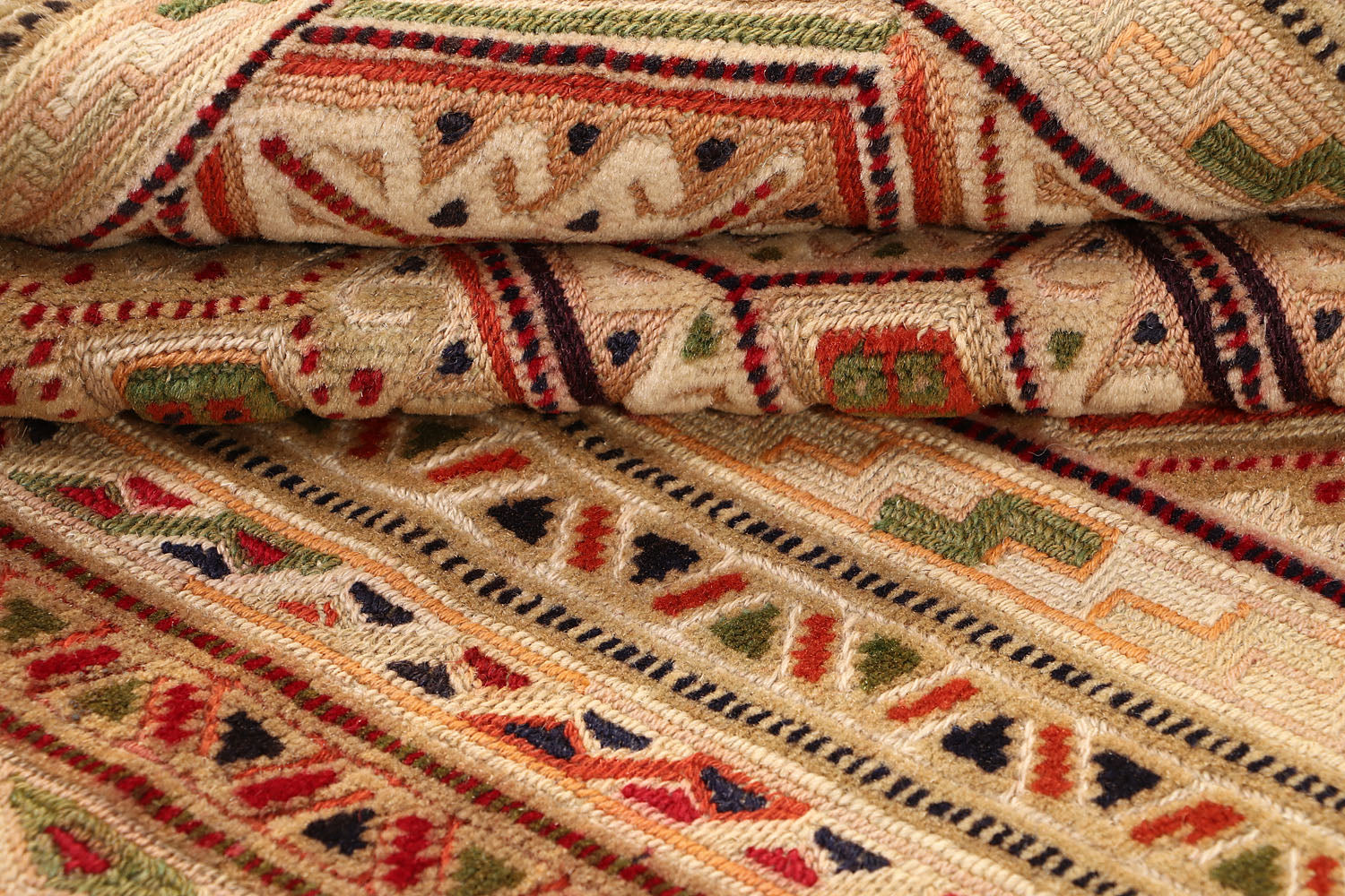 3' X 4'  L.brown Handmade Nakhunak Afghan Rug Rectangular