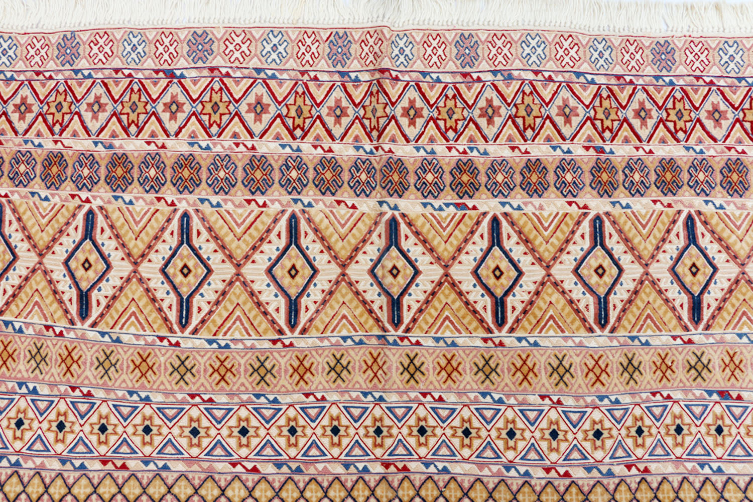6' 6" X 6' 6"  L.brown Handmade Nakhunak Afghan Rug Square