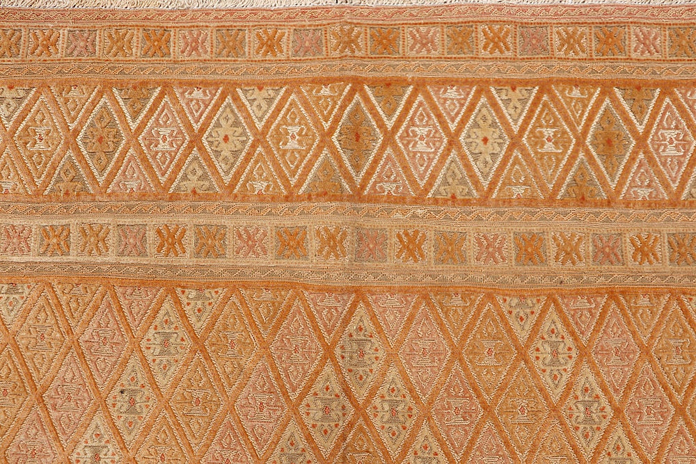 6' 6" X 6' 6"  Ivory Handmade Nakhunak Afghan Rug Square