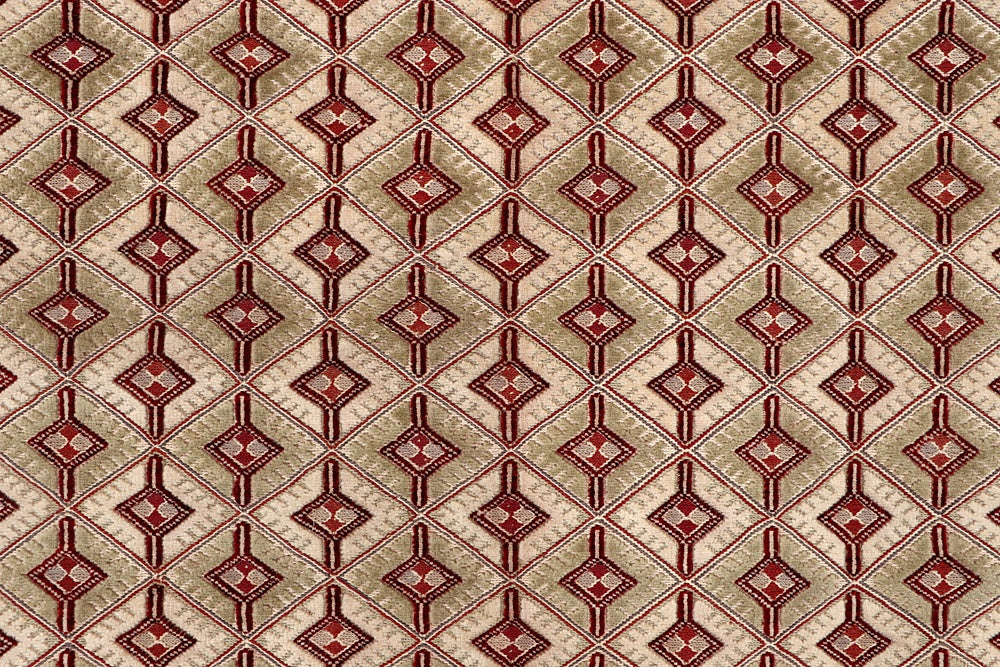 6' 6"X 10'  Ivory Handmade Nakhunak Afghan Rug Rectangular
