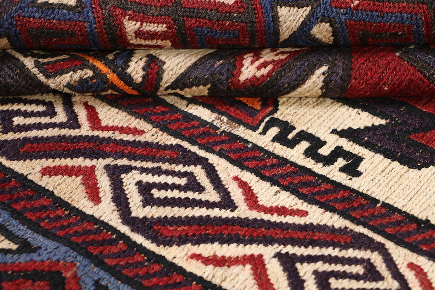 6' x 9'  Ivory Handmade Saghari Kilim Rug Rectangular