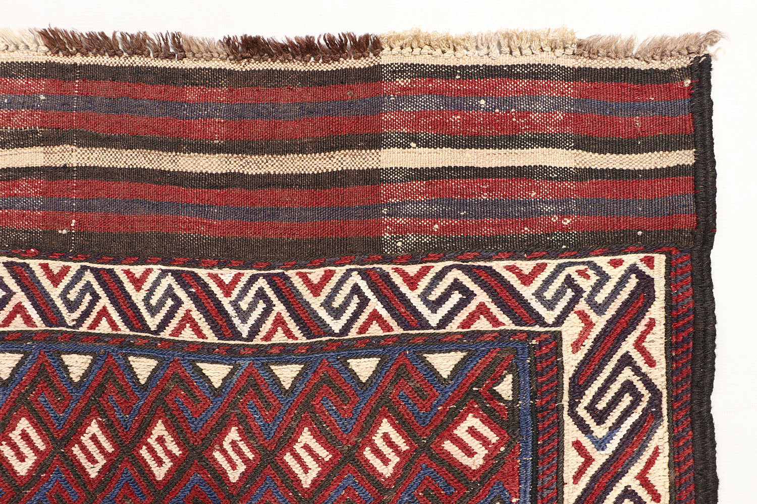6' x 9'  Ivory Handmade Saghari Kilim Rug Rectangular