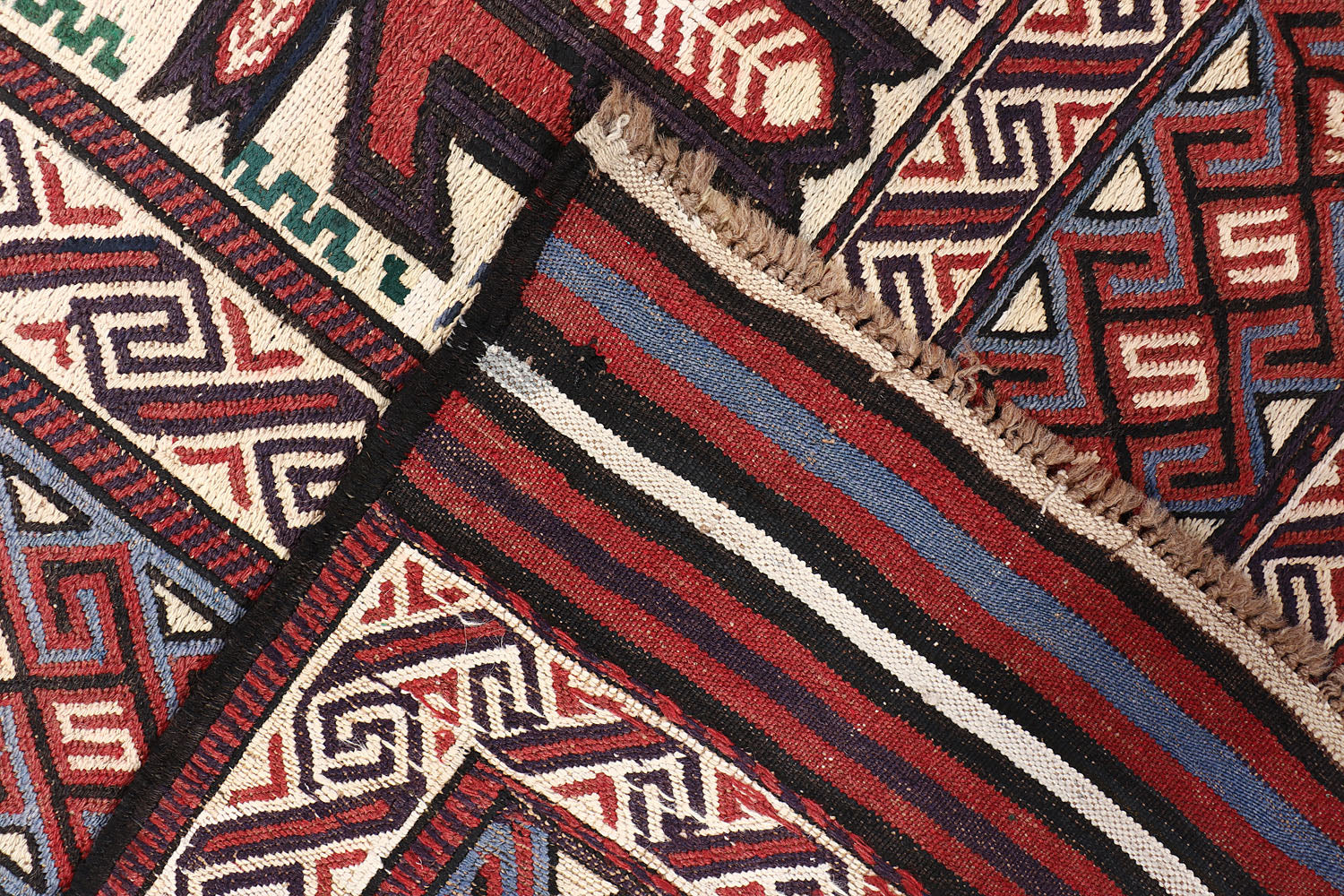 6' x 9'  Ivory Handmade Saghari Kilim Rug Rectangular
