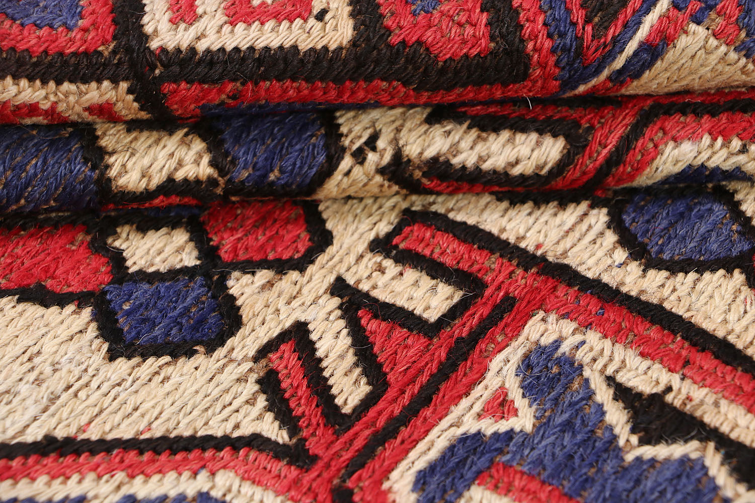 6' x 9'  Ivory Handmade Saghari Kilim Rug Rectangular
