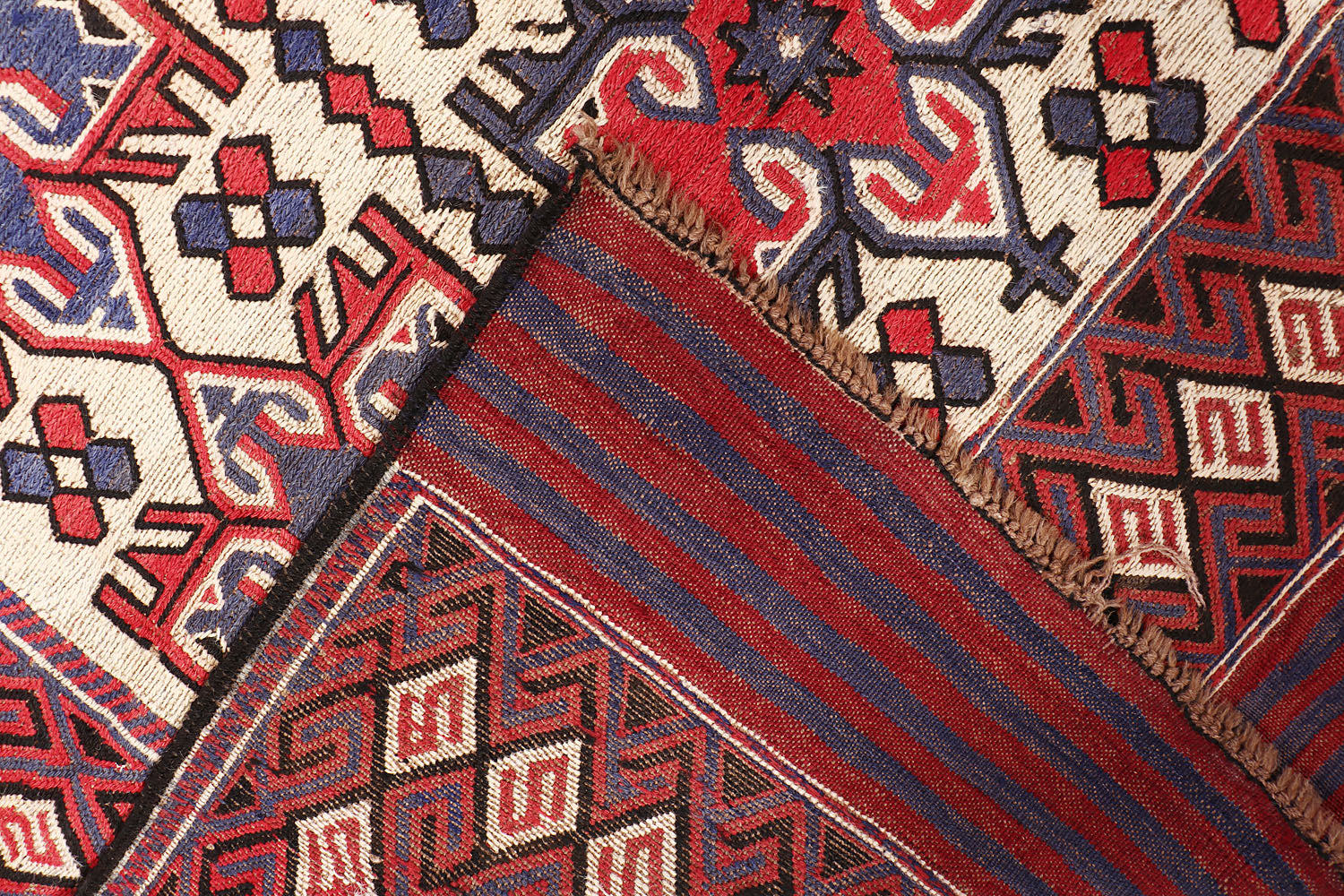 6' x 9'  Ivory Handmade Saghari Kilim Rug Rectangular