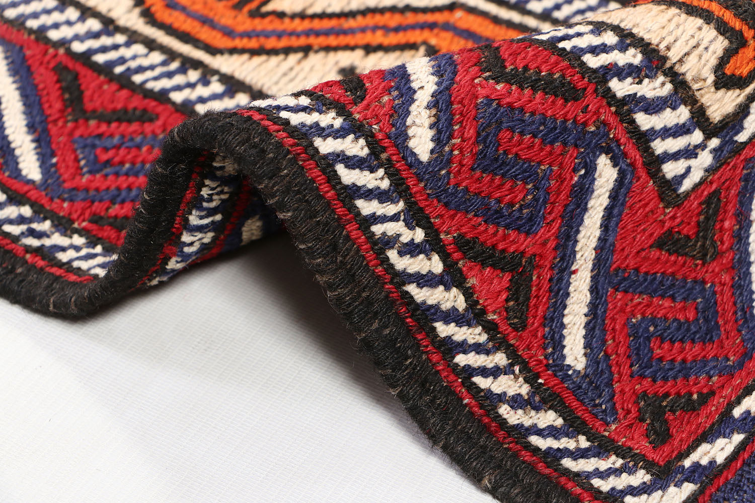 6' x 9'  Red Handmade Saghari Kilim Rug Rectangular