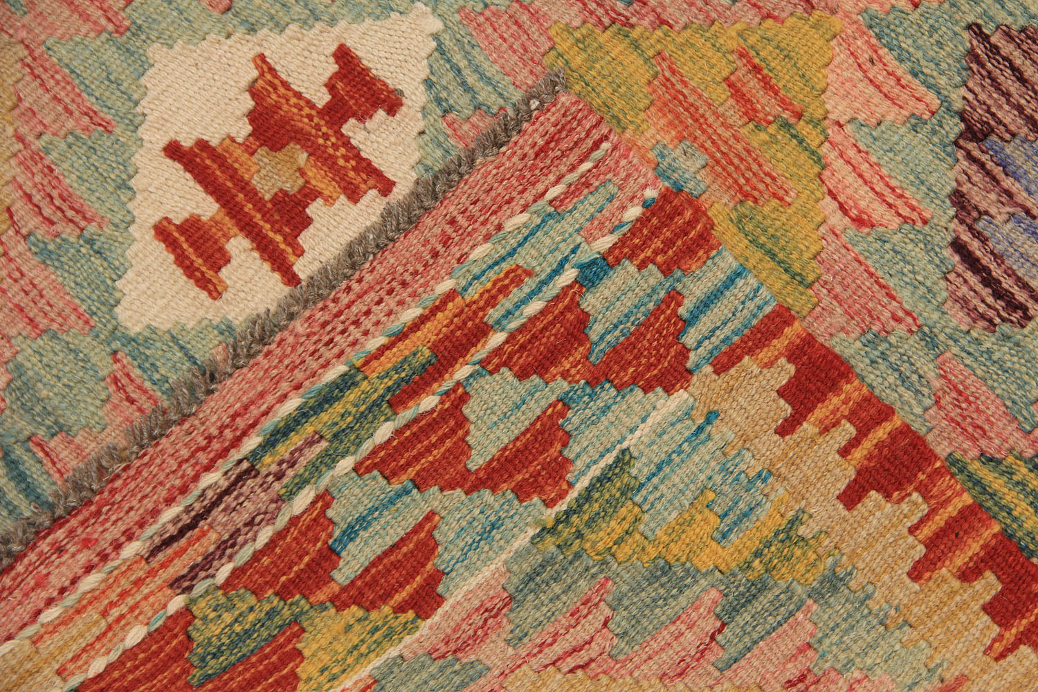 3' X 4'  Multy Handmade Veggie Dye Kilim Rug Rectangular