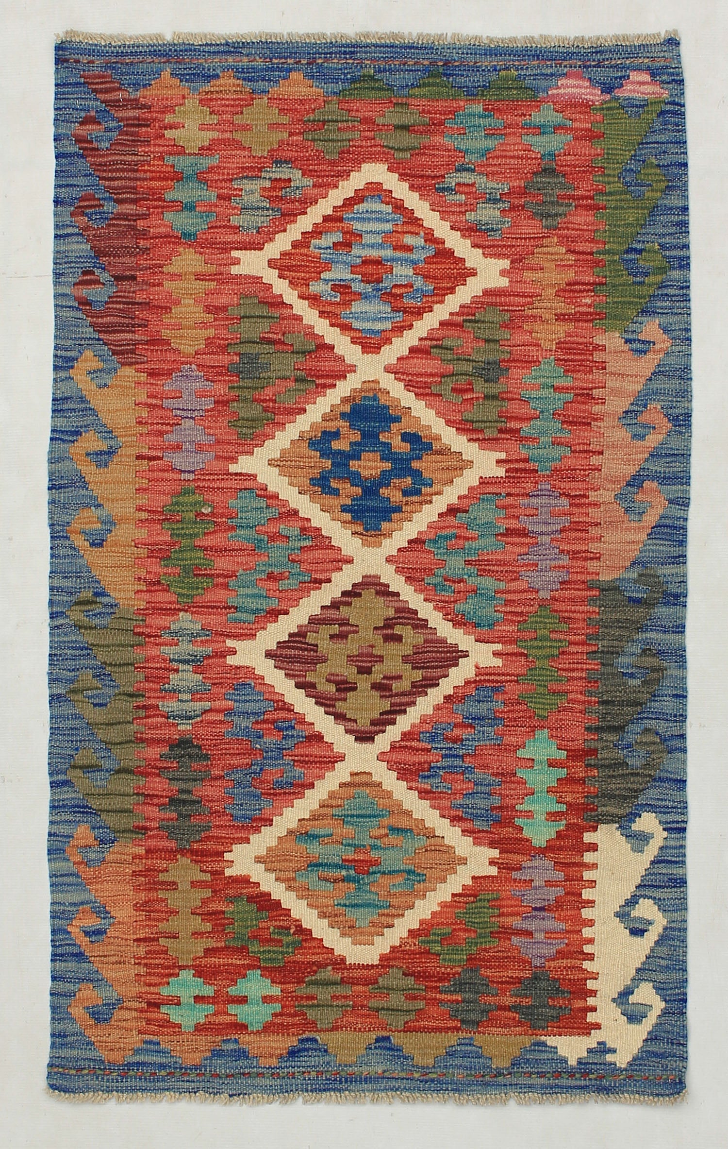 3' x 5'  Multy Handmade Veggie Dye Kilim Rug Rectangular
