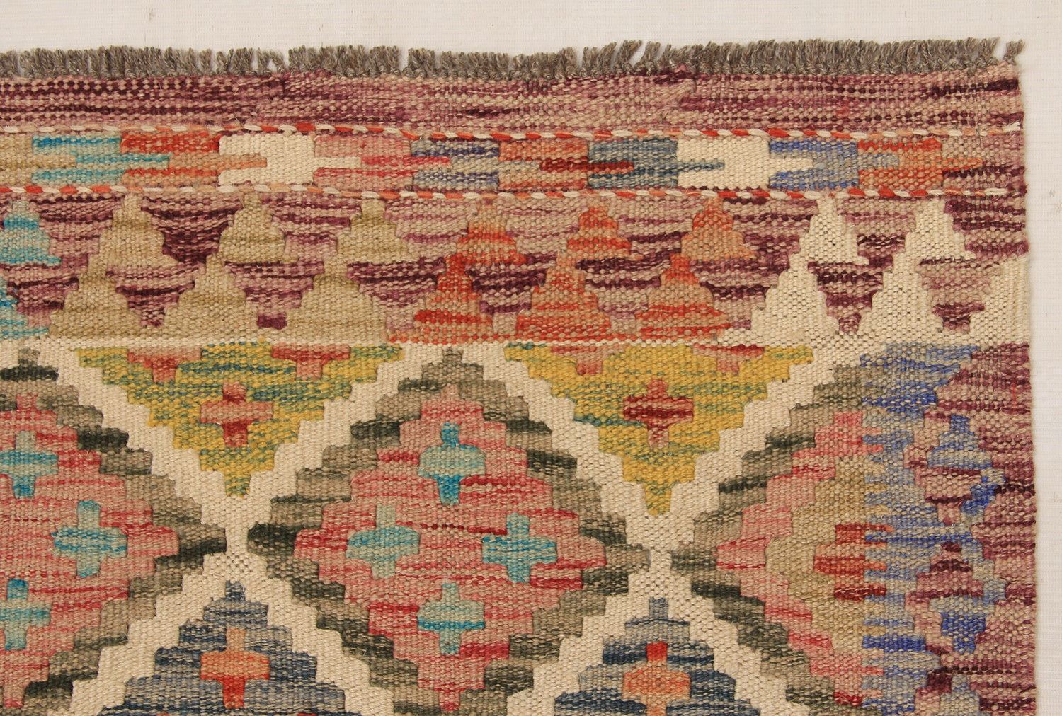 2' 6" x 4'  Multy Handmade Veggie Dye Kilim Rug Rectangular