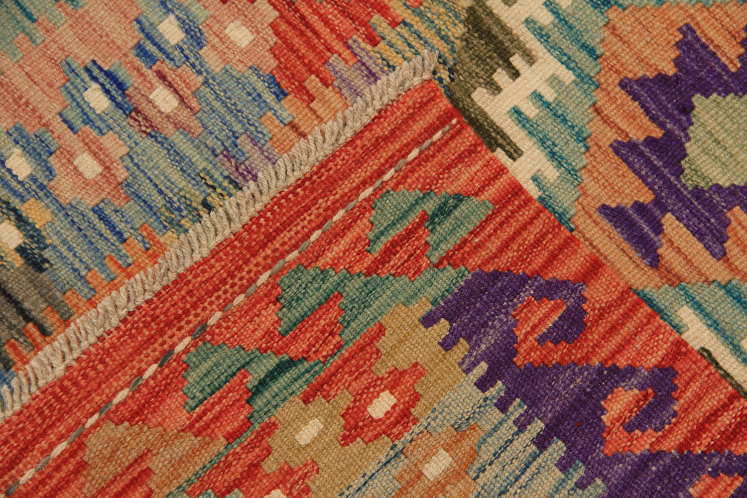 3' X 4'  Multy Handmade Veggie Dye Kilim Rug Rectangular