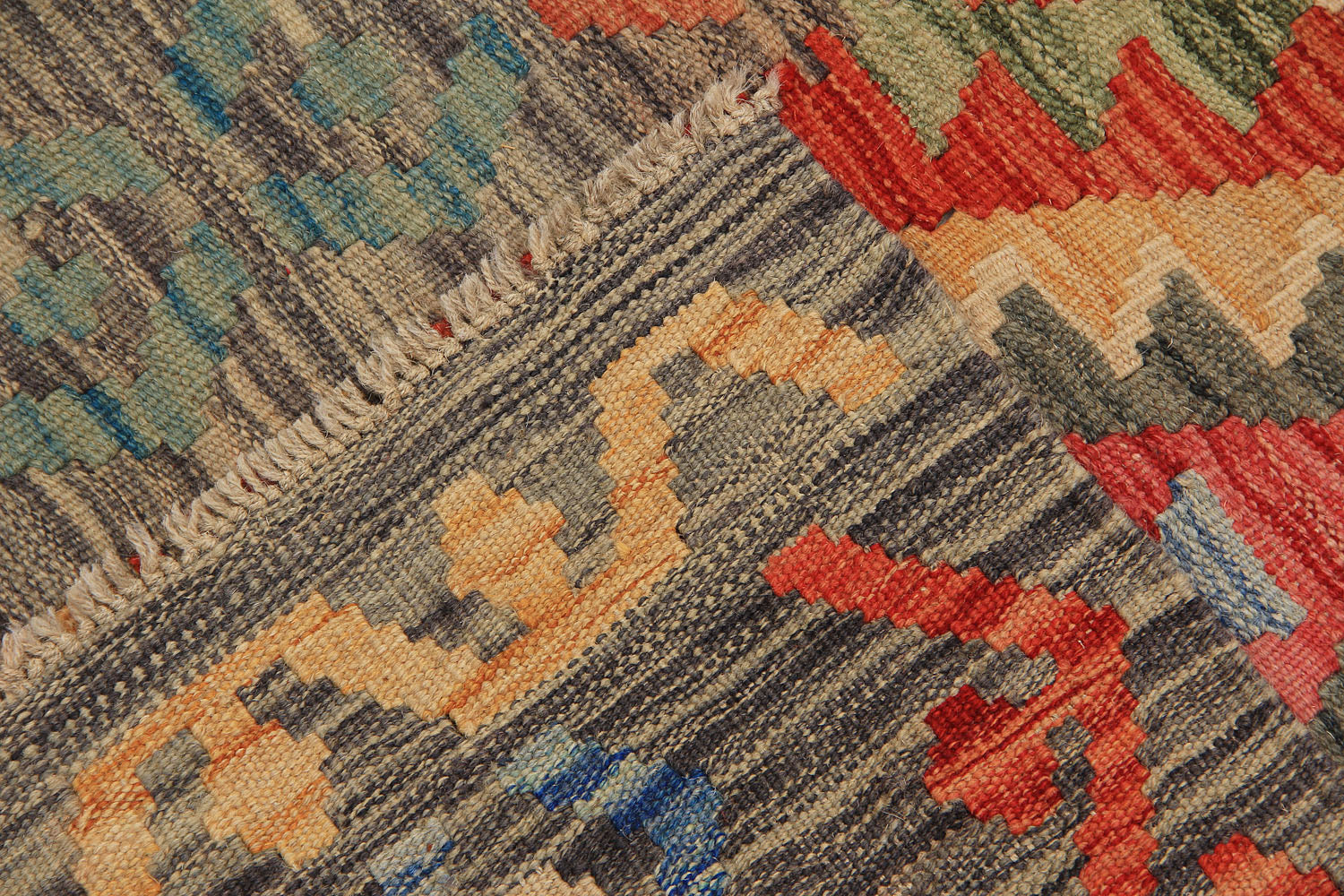 3' X 4'  Multy Handmade Veggie Dye Kilim Rug Rectangular
