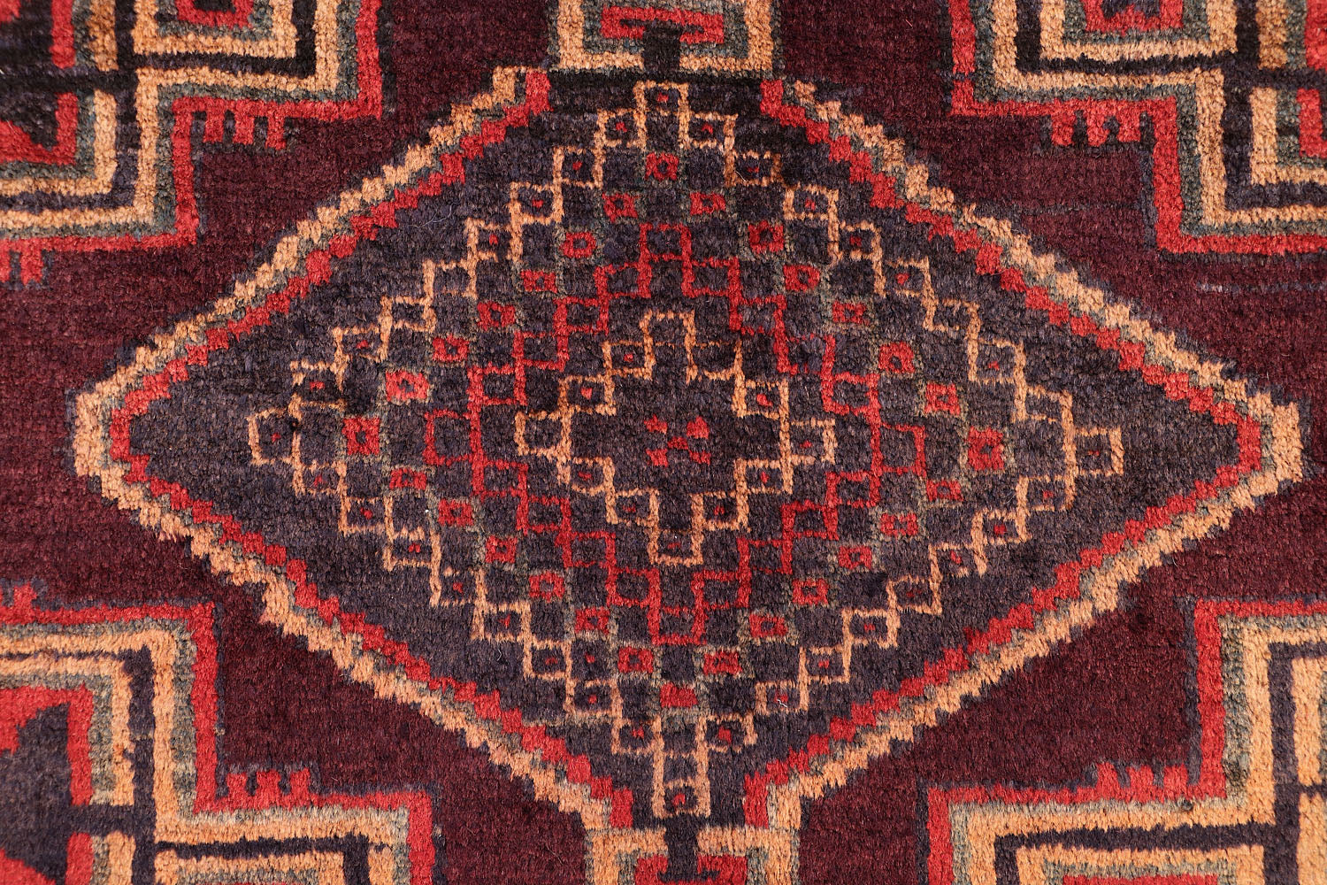 4' 6" x 6' 6  Brown Handmade Adraskan Baluchi Afghan Rug Rectangular