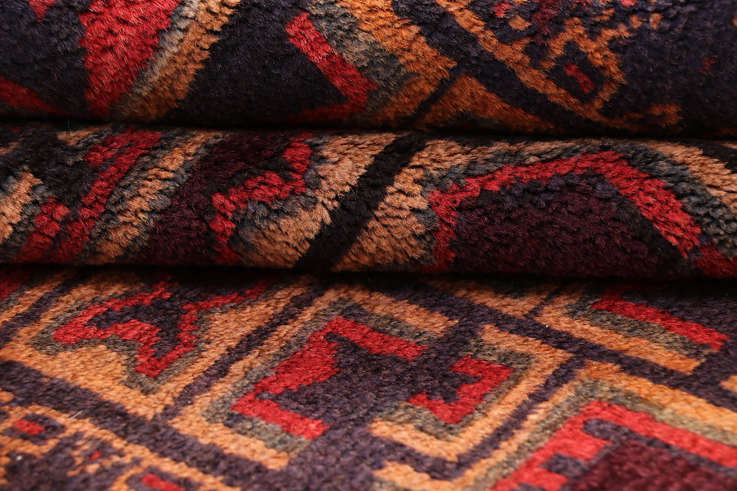 4' 6" x 6' 6  Brown Handmade Adraskan Baluchi Afghan Rug Rectangular