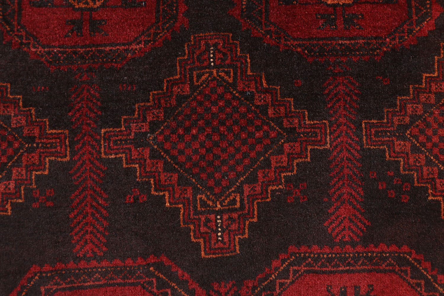 4' x 6'  Black Handmade Adraskan Baluchi Afghan Rug Rectangular