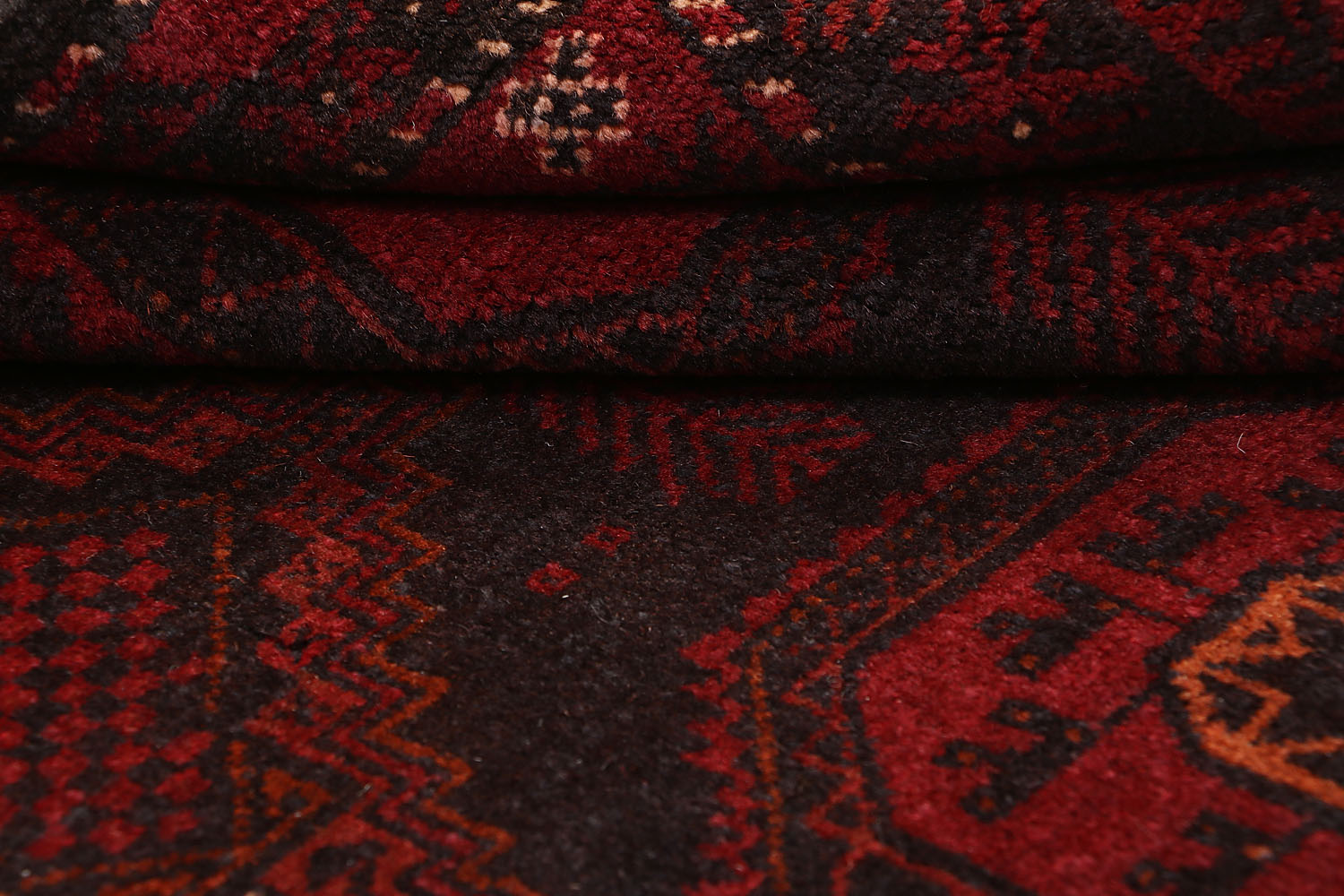 4' x 6'  Black Handmade Adraskan Baluchi Afghan Rug Rectangular
