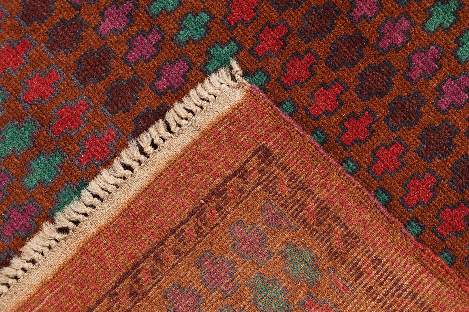 3' X 5'  Gold Handmade Kohistani Baluchi Afghan Rug Rectangular
