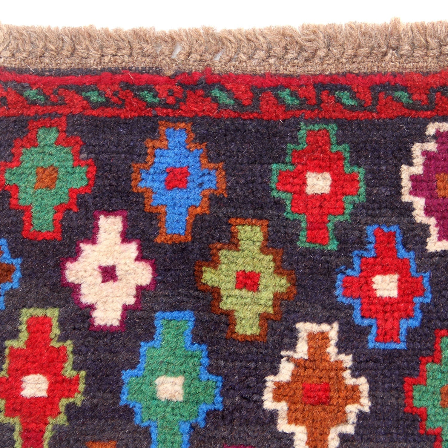 3' X 5'  Blue Handmade Kohistani Baluchi Afghan Rug Rectangular