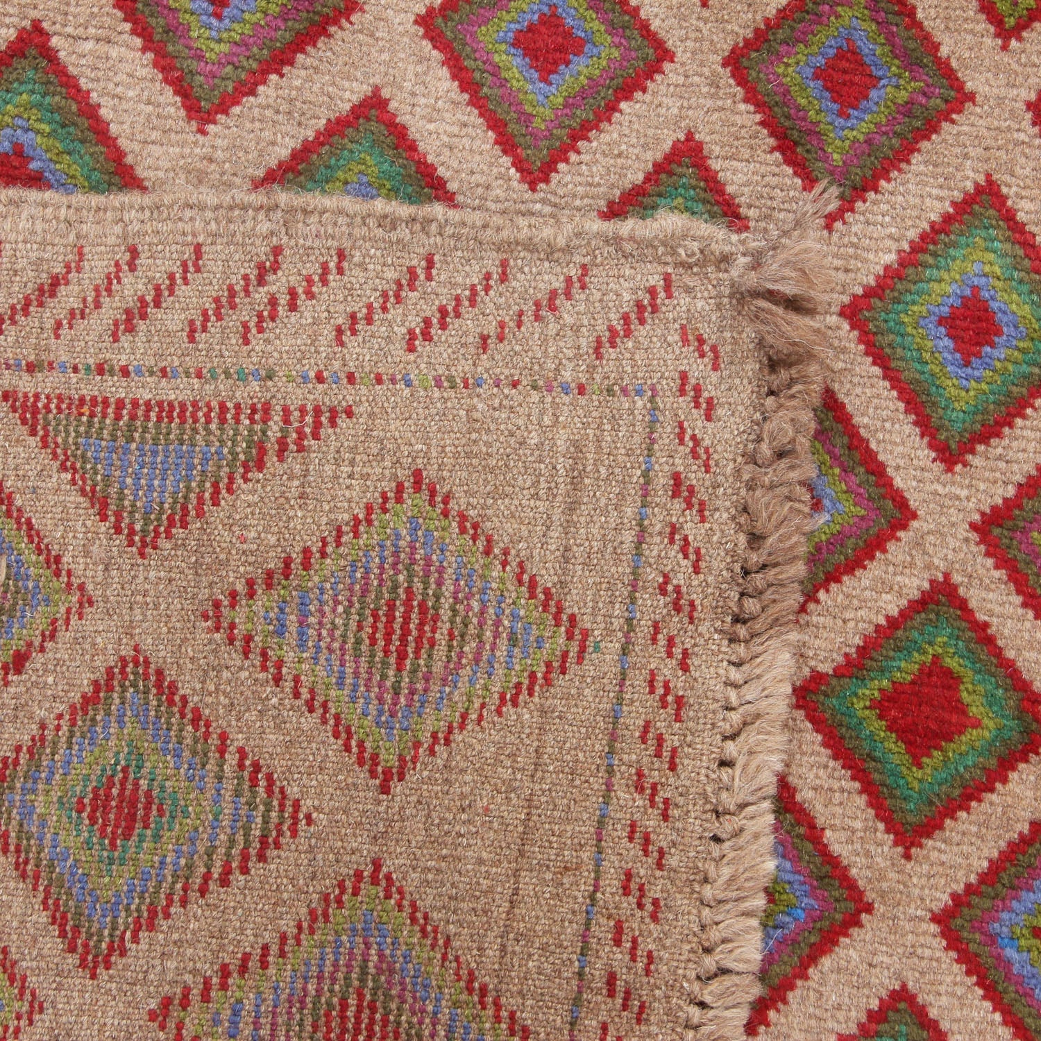 3' x 5'  L.brown Handmade Kohistani Baluchi Afghan Rug Rectangular