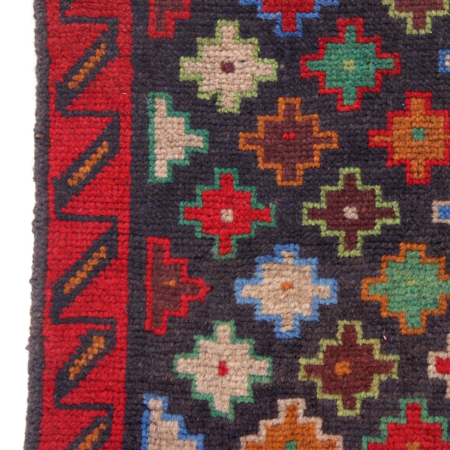 3' x 5'  Blue Handmade Kohistani Baluchi Afghan Rug Rectangular