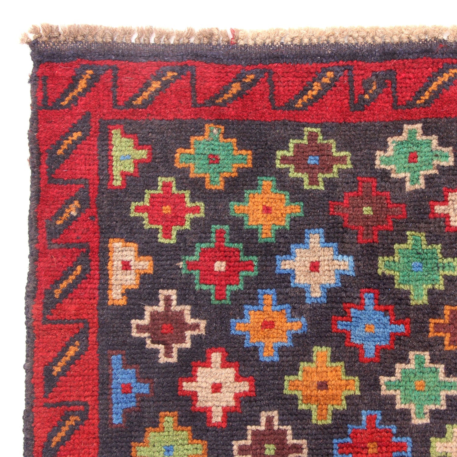 3' x 5'  Blue Handmade Kohistani Baluchi Afghan Rug Rectangular