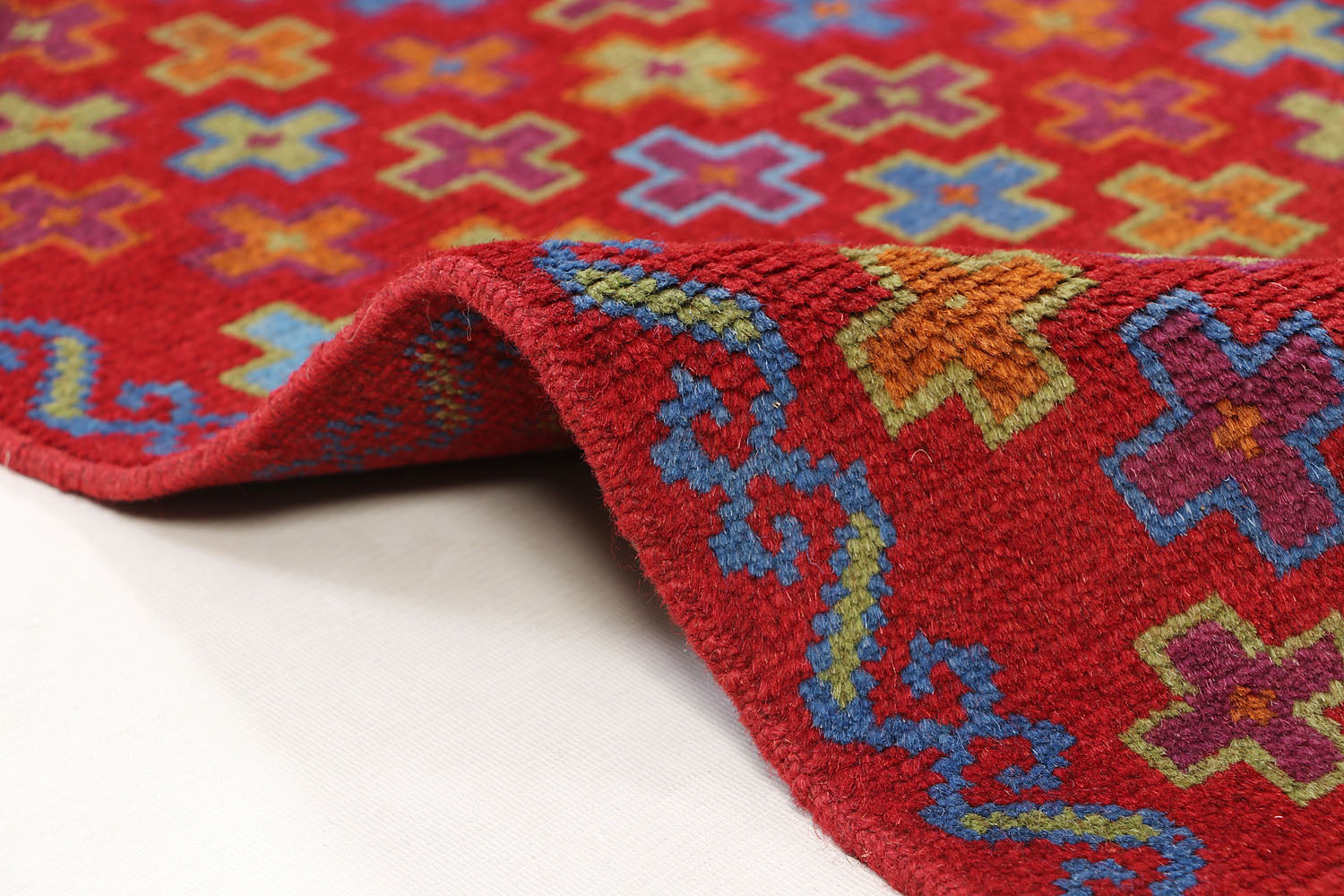 3' x 5'  Red Handmade Kohistani Baluchi Afghan Rug Rectangular