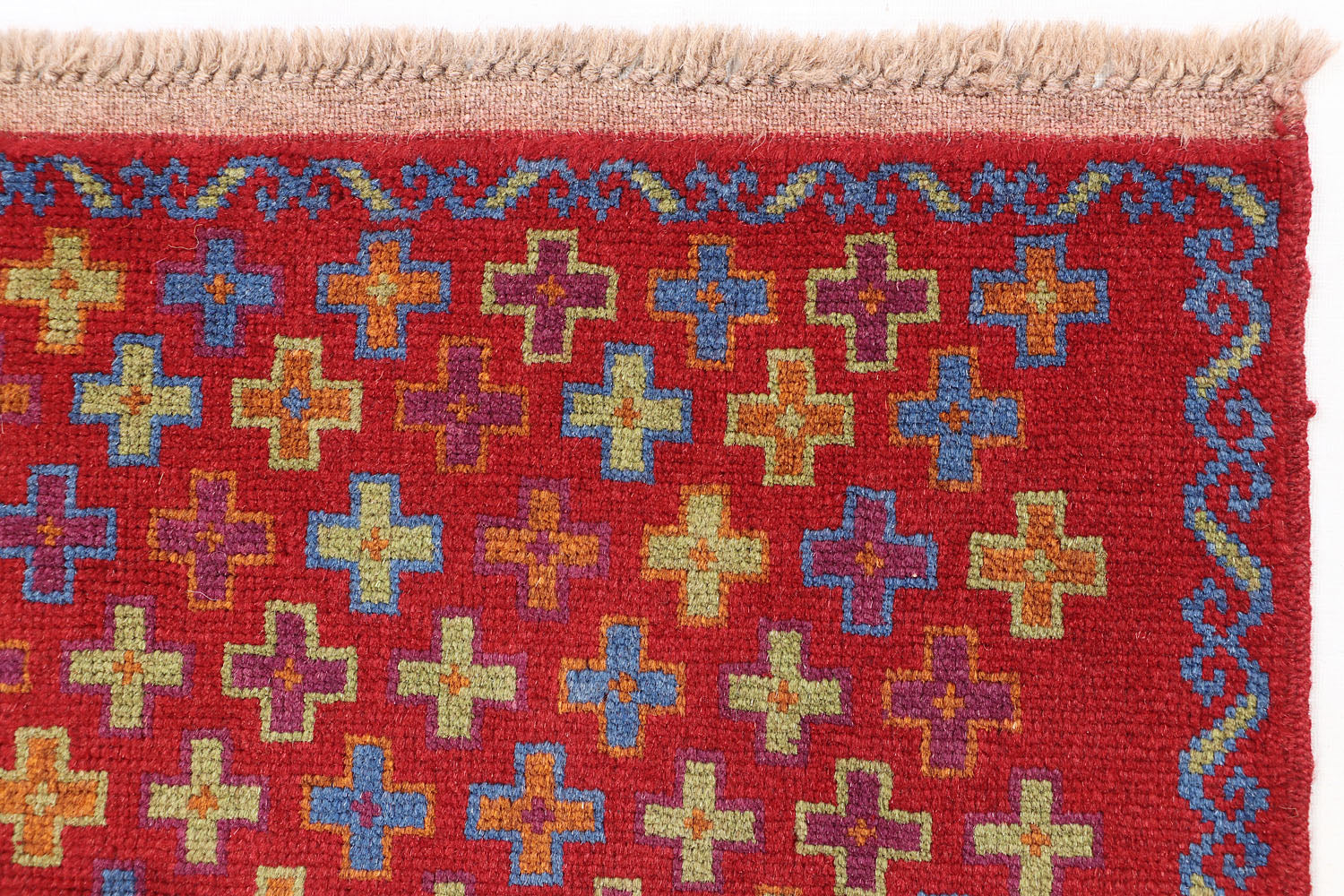 3' x 5'  Red Handmade Kohistani Baluchi Afghan Rug Rectangular
