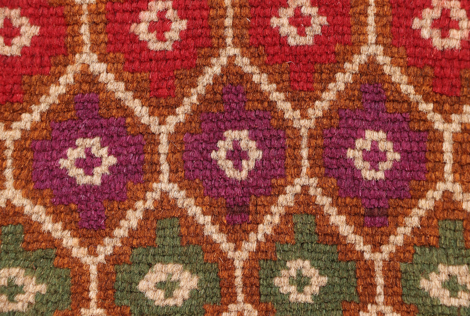 4' x 4'  Gold Handmade Kohistani Baluchi Afghan Rug Square