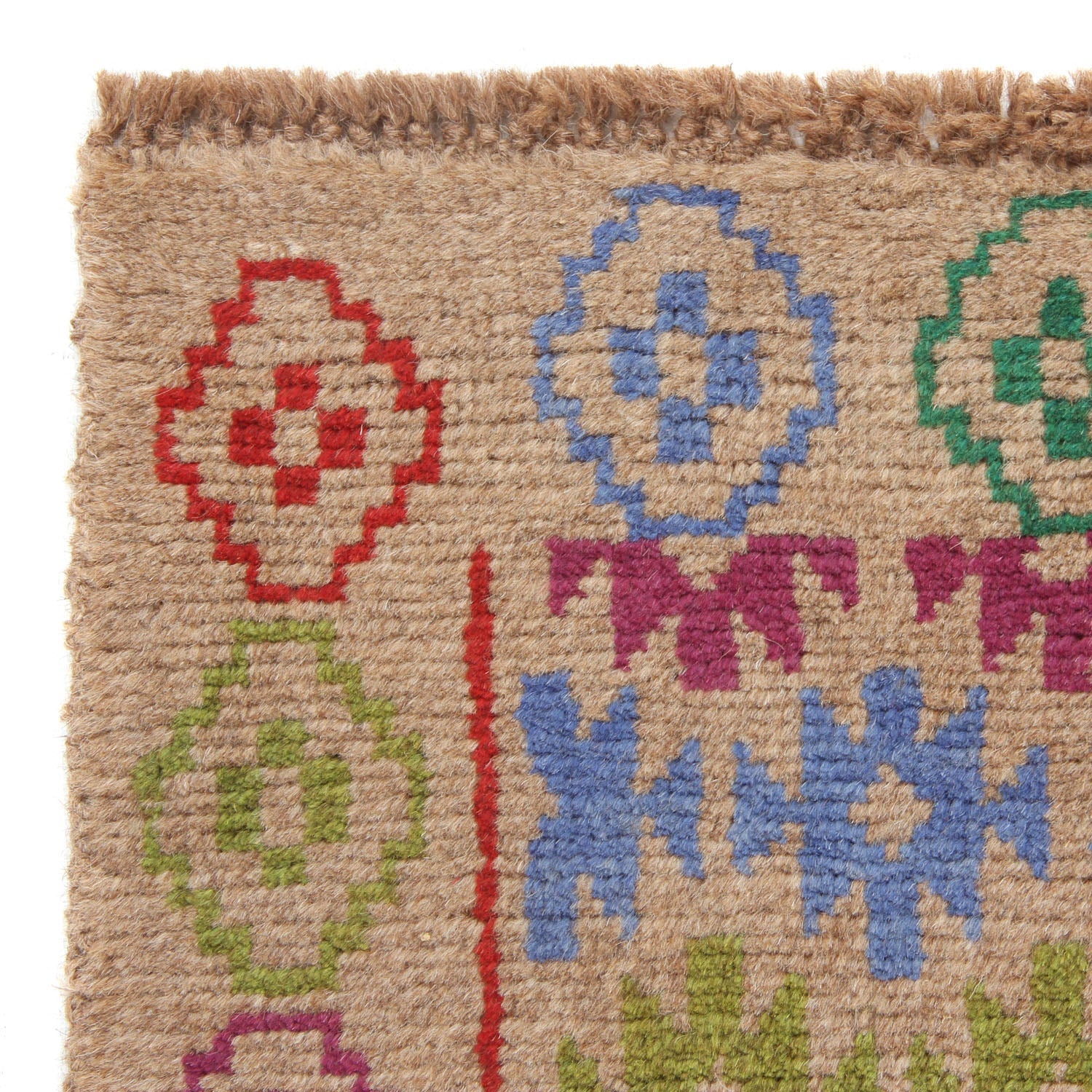 3' x 5'  L.brown Handmade Kohistani Baluchi Afghan Rug Rectangular