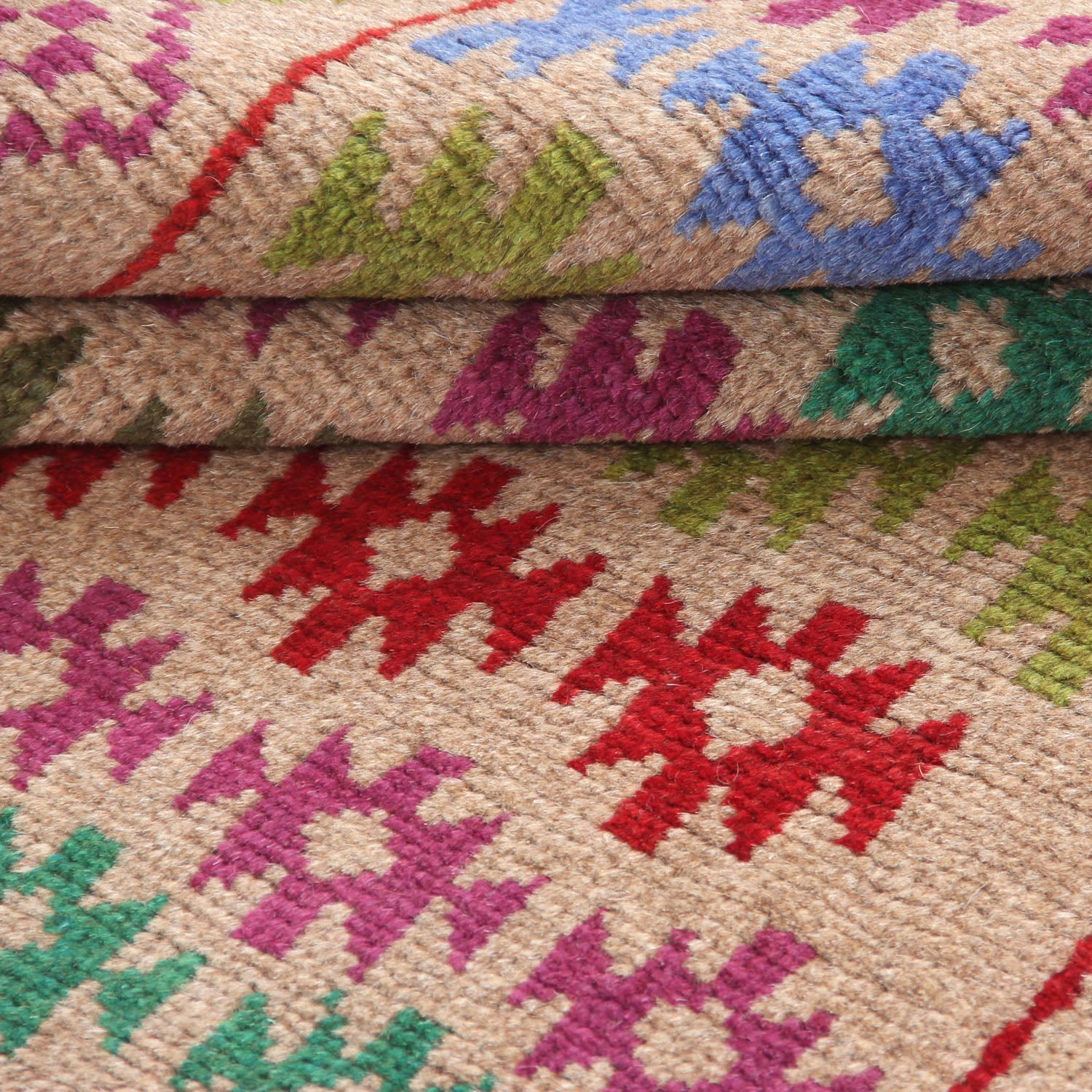 3' x 5'  L.brown Handmade Kohistani Baluchi Afghan Rug Rectangular