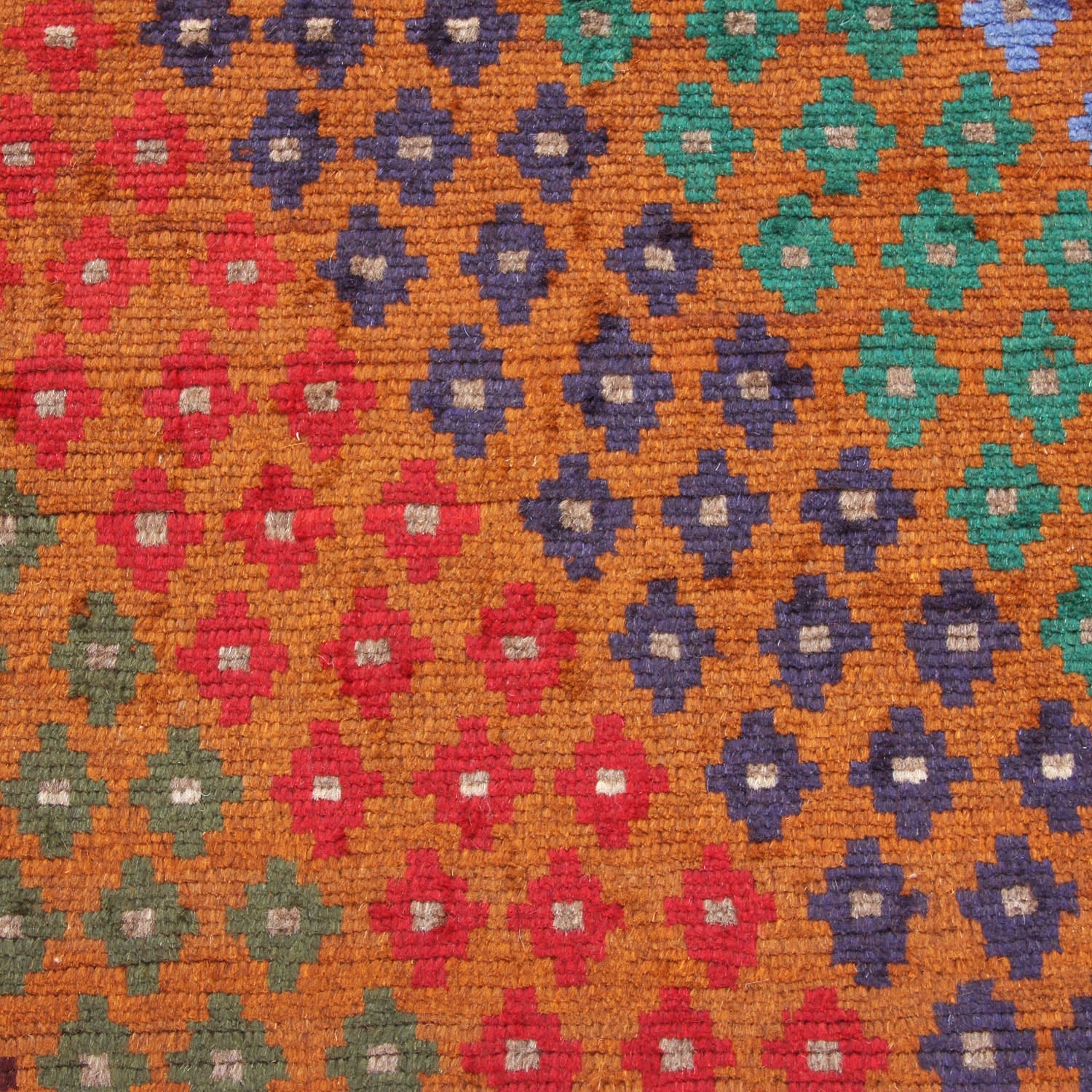 3' X 5'  Gold Handmade Kohistani Baluchi Afghan Rug Rectangular